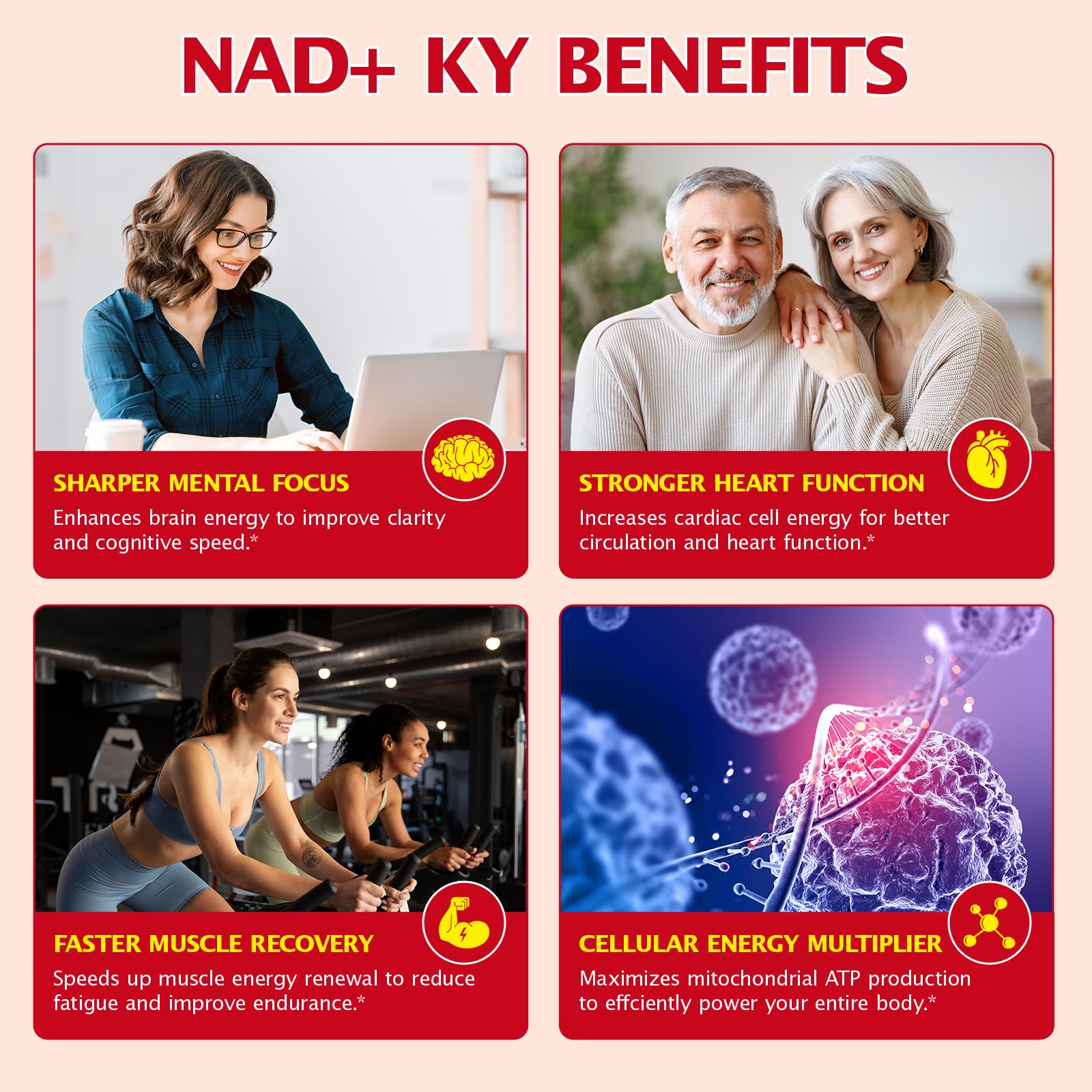 KITNOBLIS NAD+ Supplement for Women 1000mg - High Potency Cellular Energy Booster with PQQ, Resveratrol - Health, Anti-Aging Support （21pcs） KITNOBLIS Au supplements