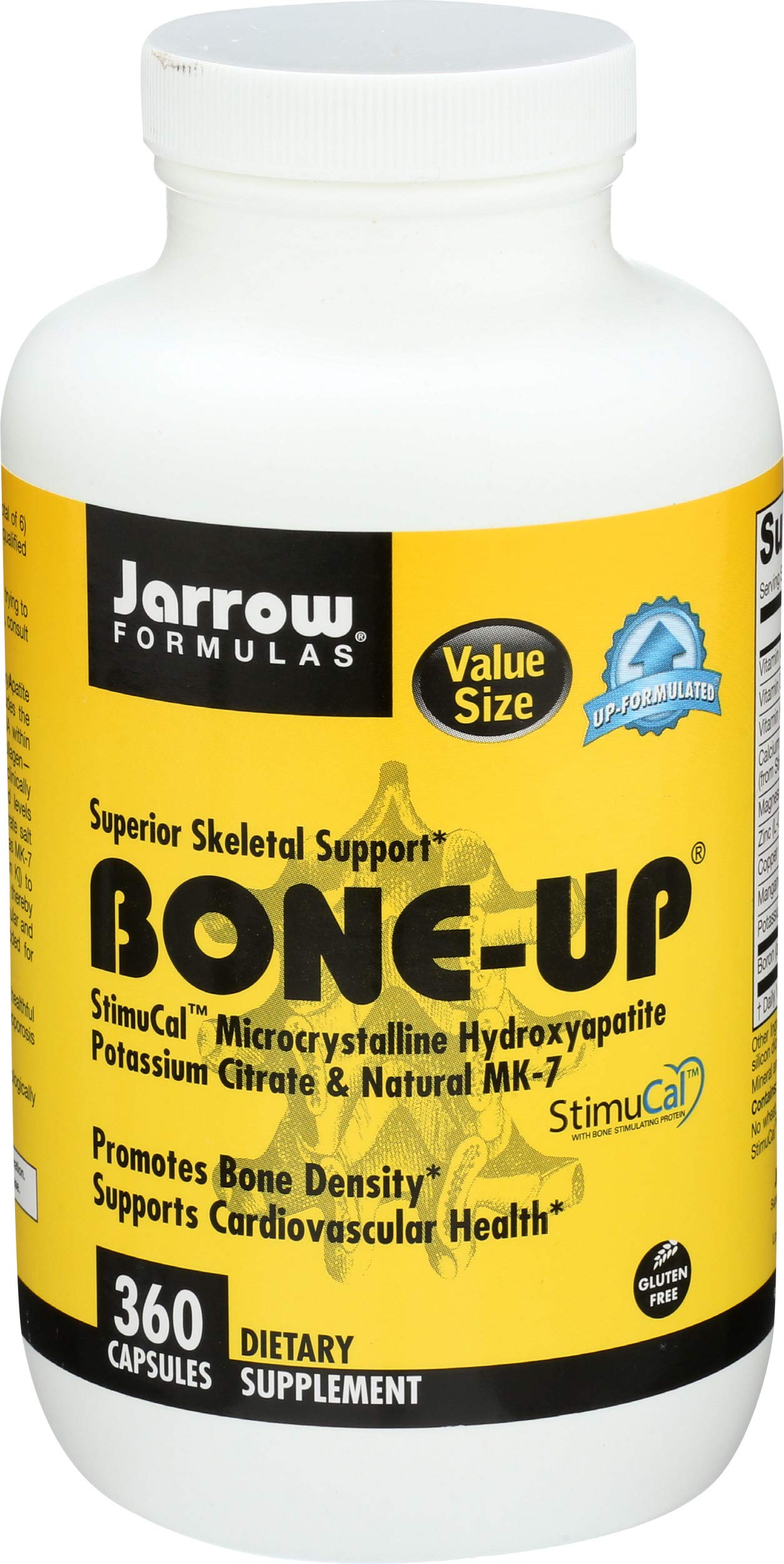 Jarrow Formulas BoneUp for Bone Density - Vitamin D3 and K2, Calcium Support, 360 Capsules, Promotes Skeletal Nutrition, Up to 60 Days Supply Jarrow Formulas Au supplements