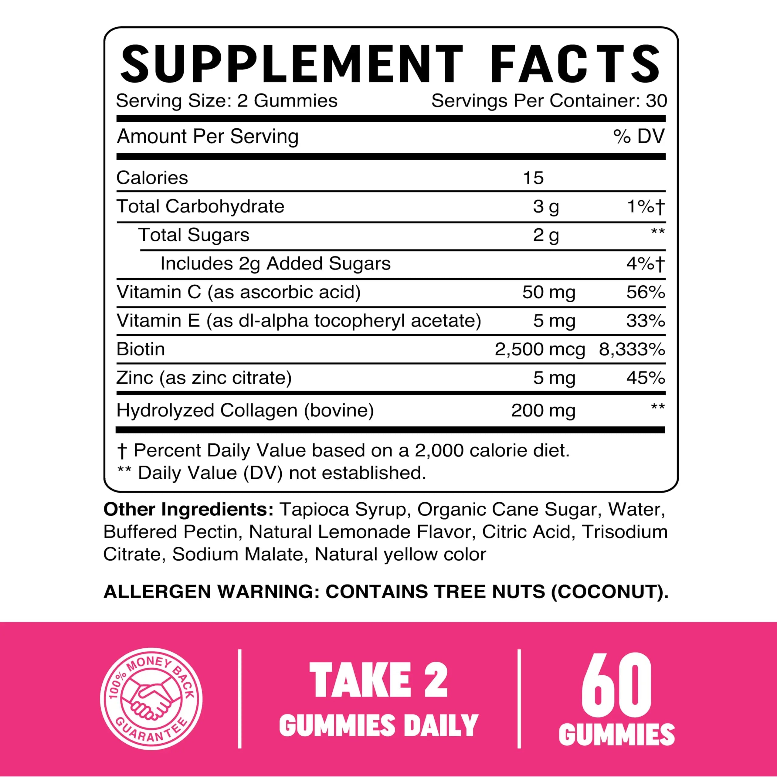 Collagen Gummies for Women | 200mg Hydrolyzed Collagen + 2500mcg Biotin, with Vitamin C, E & Zinc MAV NUTRITION Au supplements