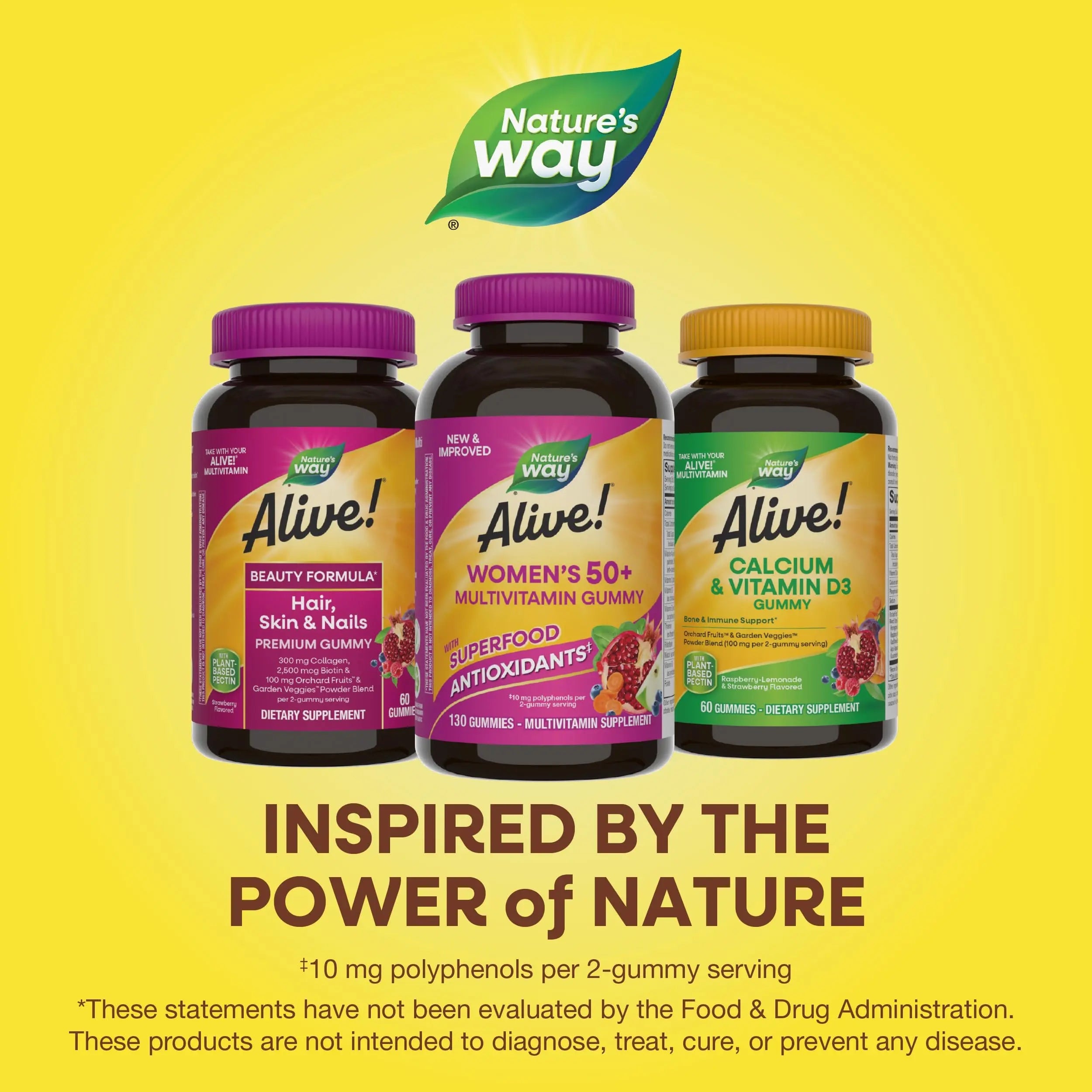 Nature's Way Alive! Women's 50+ Daily Gummy Multivitamins, Women's Supplements, Supports Healthy Heart, Brain & Bones Nature's Way Au supplements