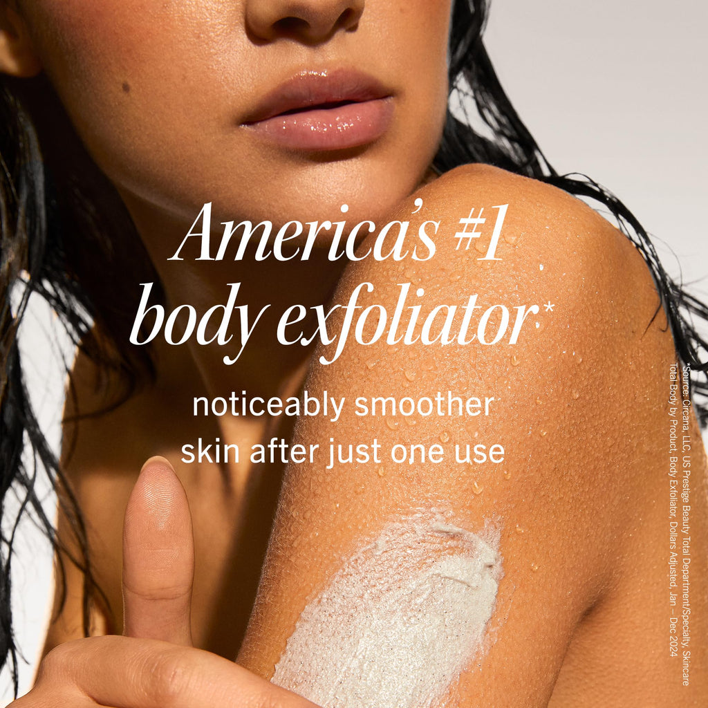 First Aid Beauty - KP Bump Eraser Body Scrub with 10% AHA, Keratosis Pilaris Exfoliator with Glycolic and Lactic acids, Helps Reduce Chicken Skin Bumps