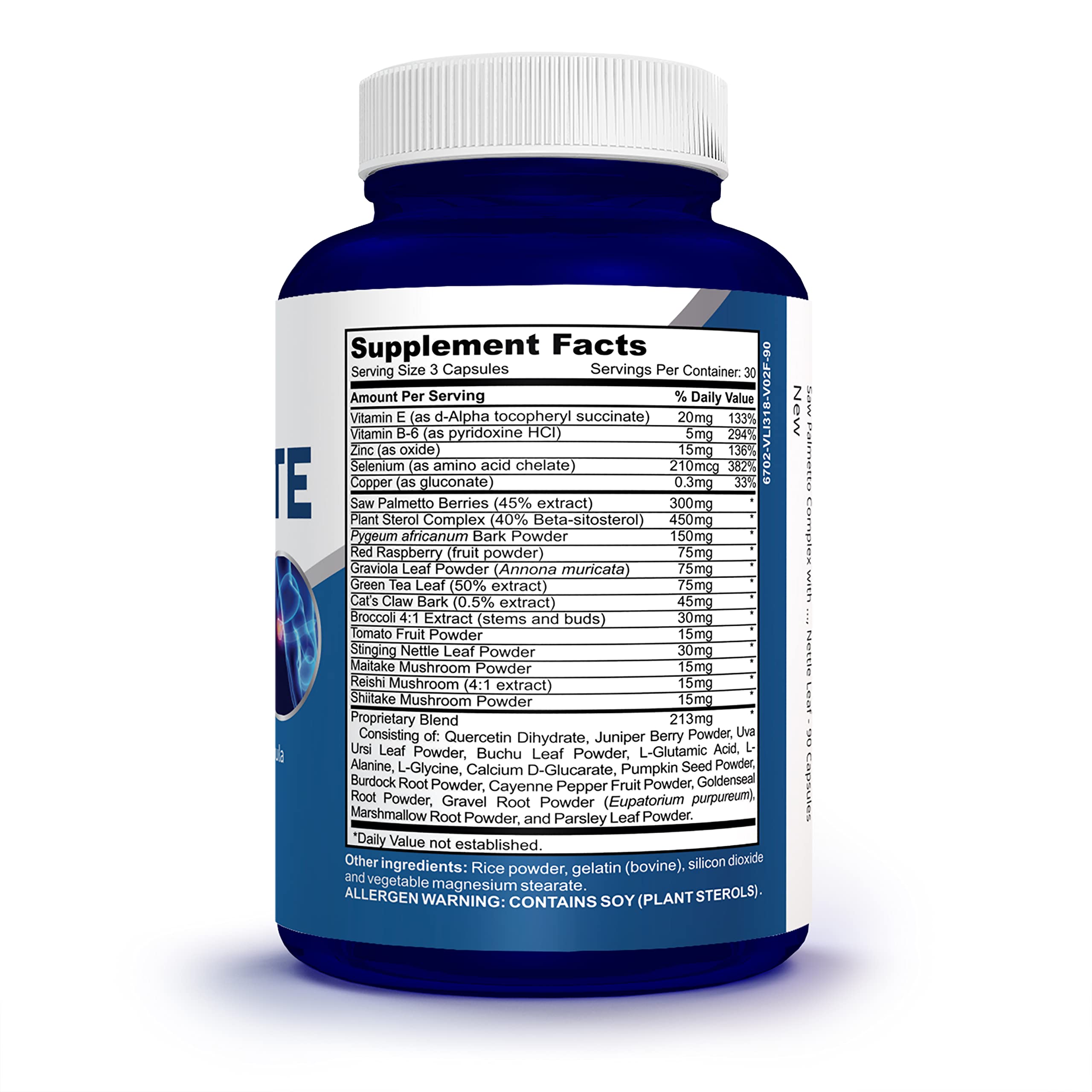 NusaPure Saw Prostate Palmetto Complex (Plant Sterol Complex, Nettle Root, Pygeum Bark, Graviola) - 90 Capsules NusaPure Au supplements