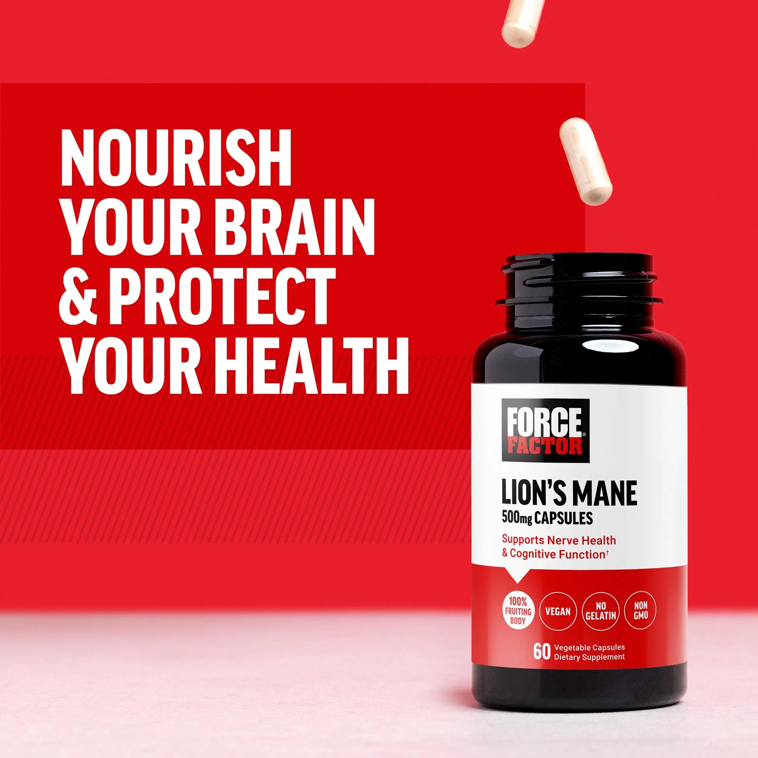 Force Factor Lion’s Mane Supplement Capsules, Memory & Focus Supplement Force Factor Au supplements