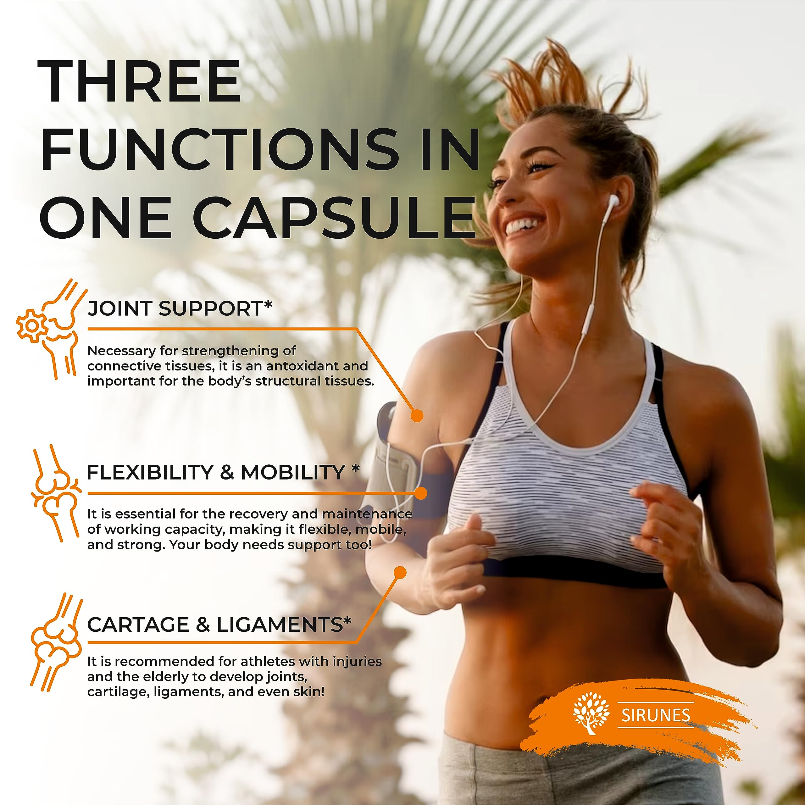 SIRUNES Fish Collagen Peptides Capsules – 100 Capsules | Fish Collagen Peptides | Supports Hair, Skin, Nails, Joints & Bones