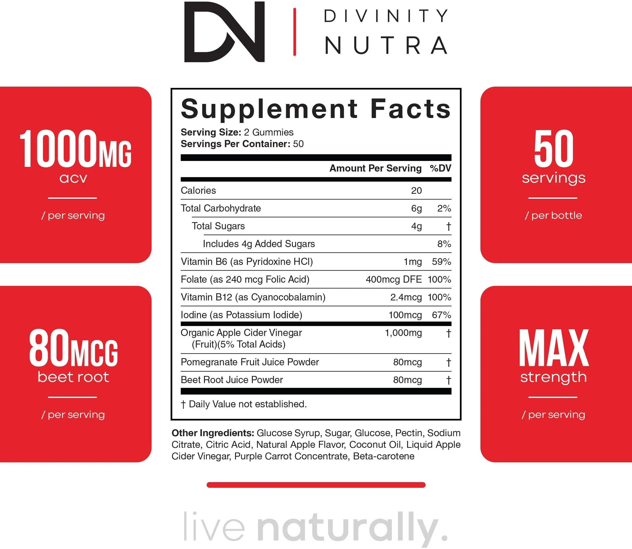 Apple Cider Vinegar Gummies for Weight Loss - Nutritional Supplement for Detox, Cleanse Divinity Nutra Au supplements