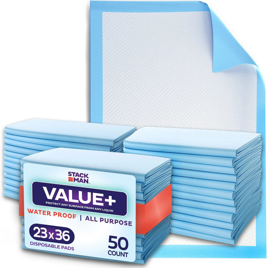 Chucks Pads Disposable [50-Pack] Underpads 23x36 Incontinence Chux Stack Man Au supplements