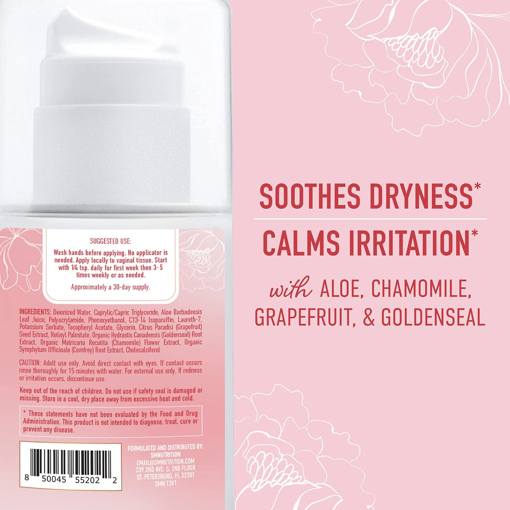 Vulva Rescue Moisturizer Cream | 3oz. PUMP | Soothes Vaginal Itch & Dryness | No Estrogen or Fragrance SMNutrition Au supplements