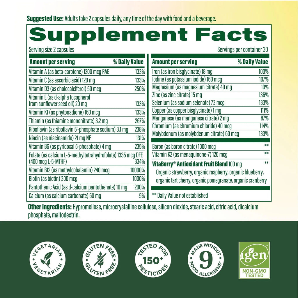 MegaFood Whole Body Womens Multivitamin - Multivitamin for Women - Vitamin D3 K2, Magnesium Citrate, Folate, Biotin, Iron MegaFood Au supplements