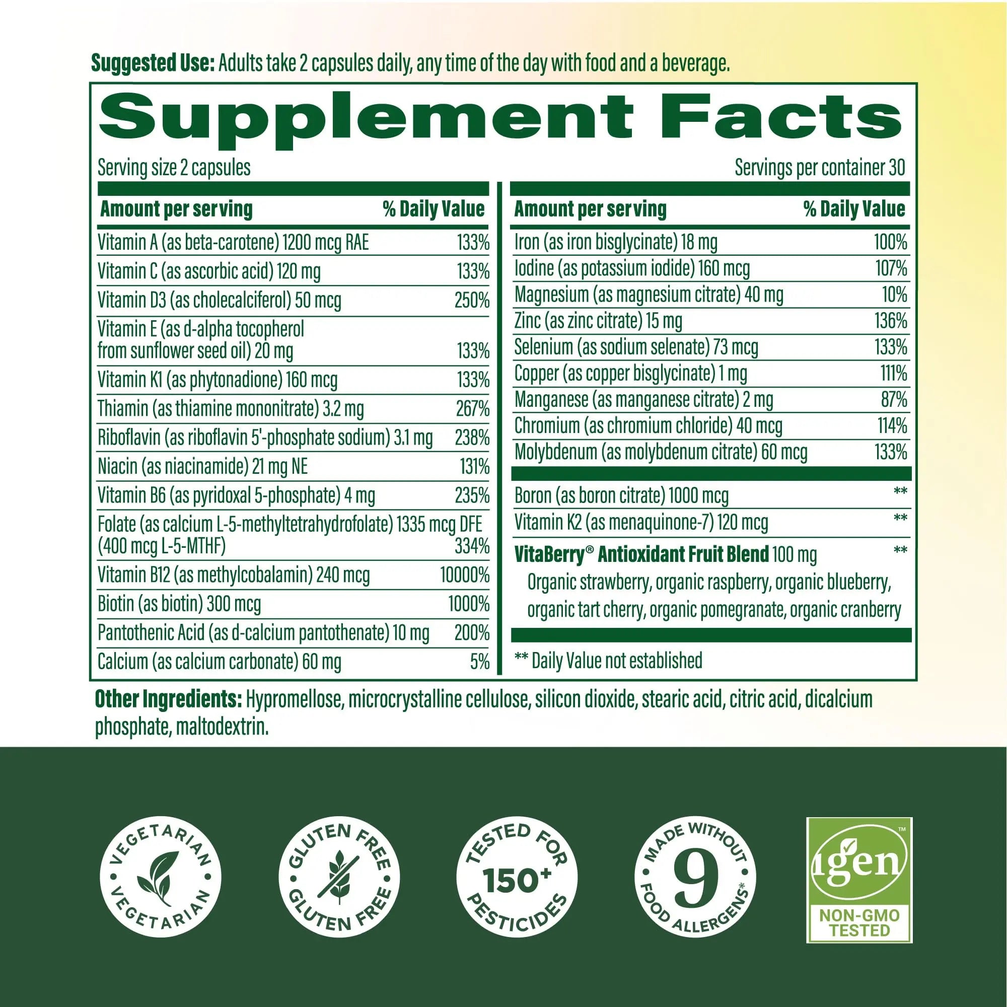 MegaFood Whole Body Womens Multivitamin - Multivitamin for Women - Vitamin D3 K2, Magnesium Citrate, Folate, Biotin, Iron MegaFood Au supplements
