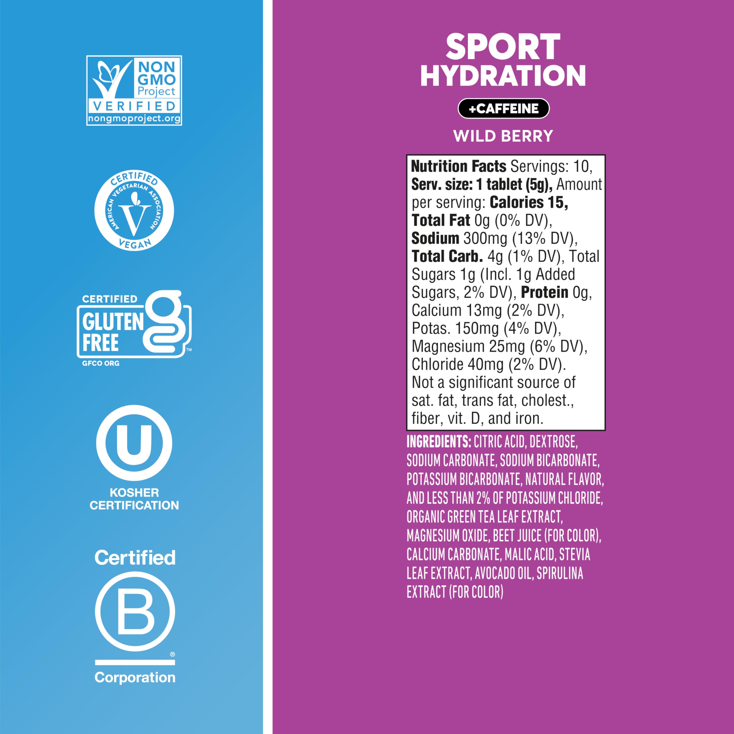 Nuun, Electrolyte Drink Tabs Energy Wild Berry, 8 Count, 1.9 Ounce