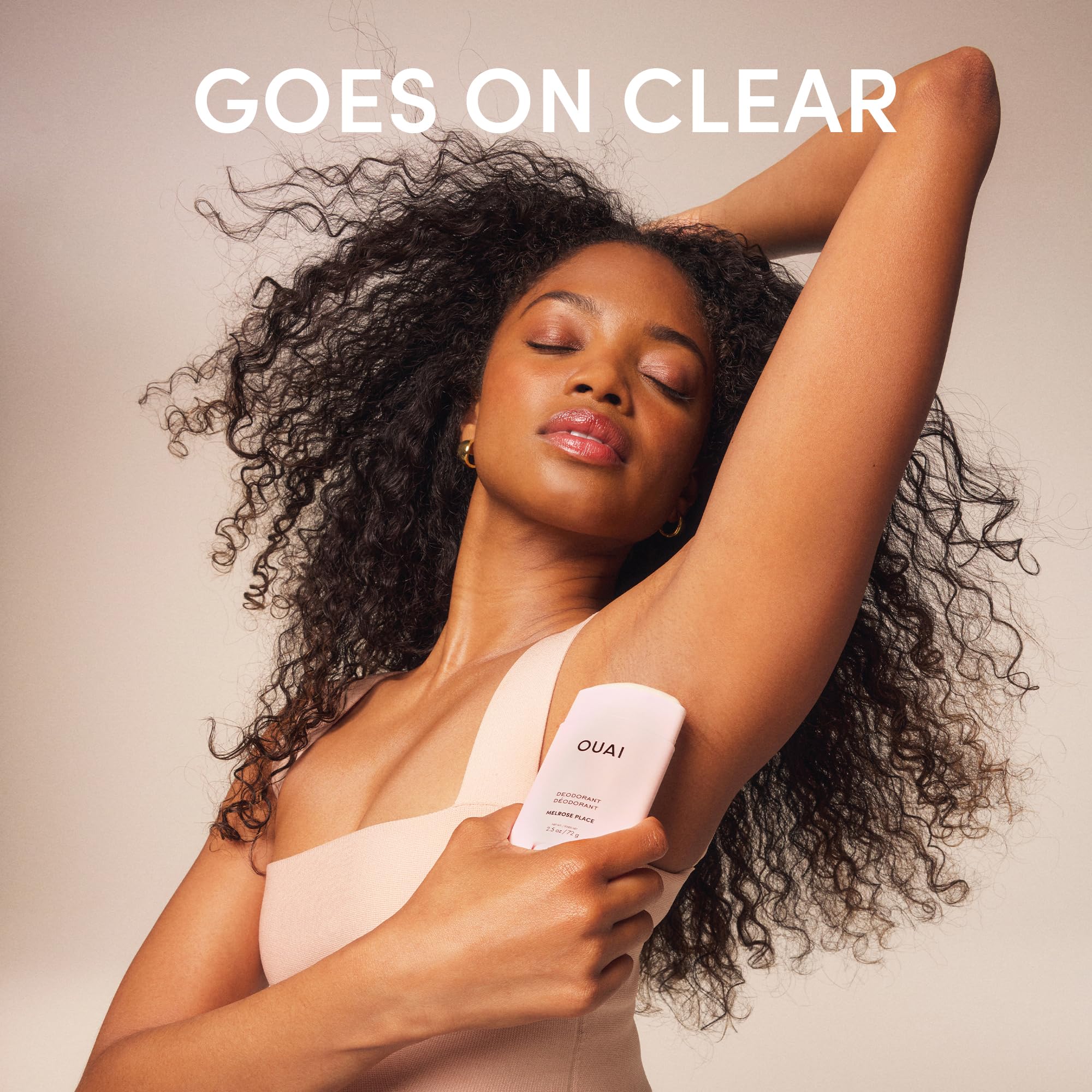 OUAI Aluminum Free Deodorant - Women's Deodorant with 24-Hour Odor Control & Invisible Application - Enriched with Notes of Rose, Berry, Lychee & Pink Peppercorn - Melrose Place (2.5 oz) OUAI Au supplements