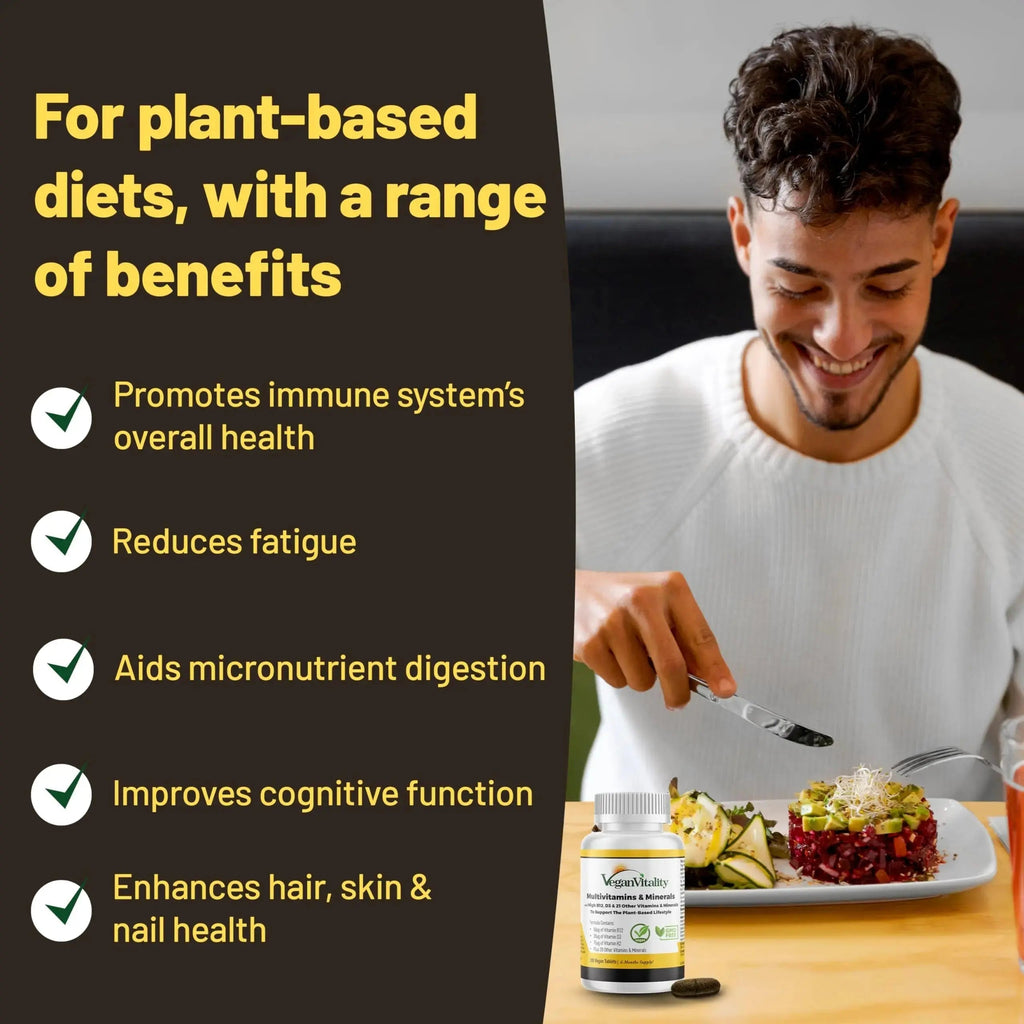 Vegan Vitality Immunity Booster Bundle 6 Months - Vegan Multivitamins and Vegan Omega 3 Algae Oil. High Strength Plant Based Formula for Immunity Vegan Vitality Au supplements