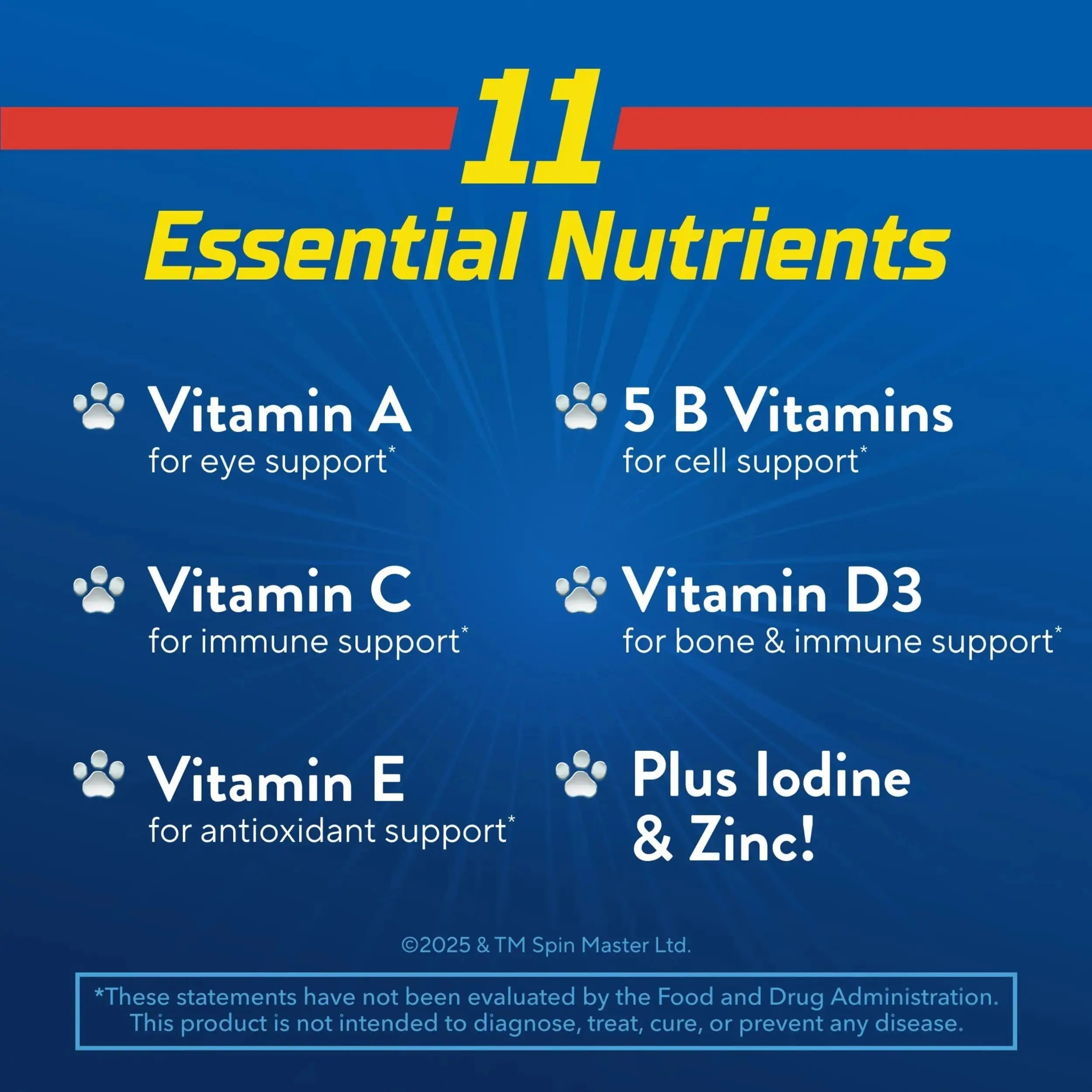 L’il Critters Paw Patrol Gummy Vites Daily Gummy Multivitamin for Kids, Vitamin C, D3 for Immune Support Cherry, Orange Lil Critters Au supplements