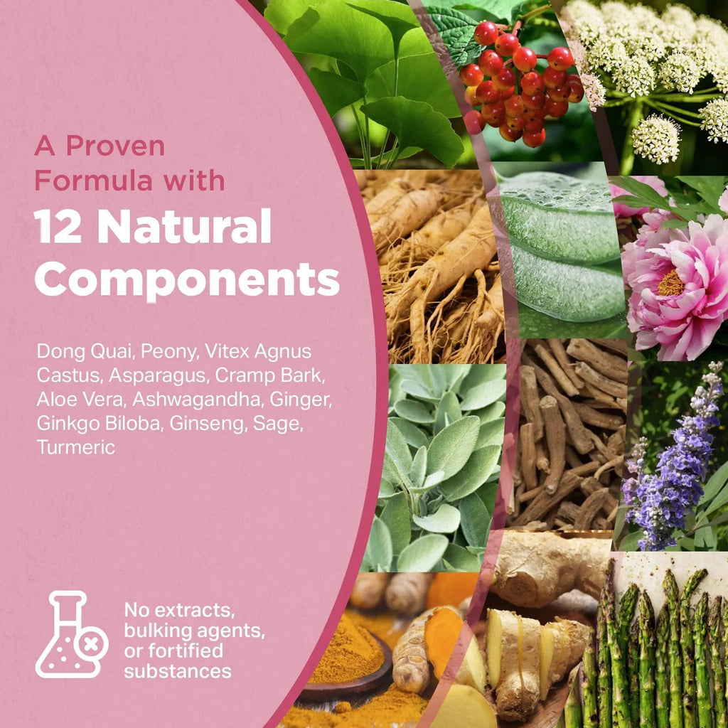 Strength & Spices Hormone Balance 100% Natural Estrogen Supplement – 12 Ingredients w Dong Quai - 60 Vegan UK Made 1000mg Capsules – Fertility and Menstrual Comfort STRENGTH & SPICES100% Natural Vegan Food Supplements Au supplements