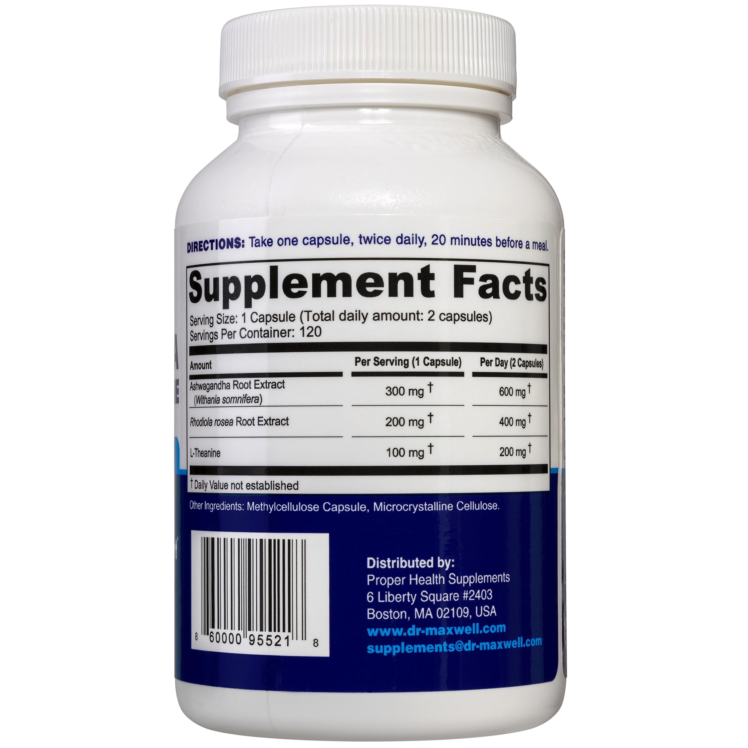 Dr. Maxwell Cortisol Manager Supplement, Supports Relaxation, Mood & Sleep in Times of Occasional Stress, Ashwagandha Rhodiola Adaptogens, Helps Maintain Normal Cortisol Levels, 120 Capsules Dr. Maxwell Au supplements