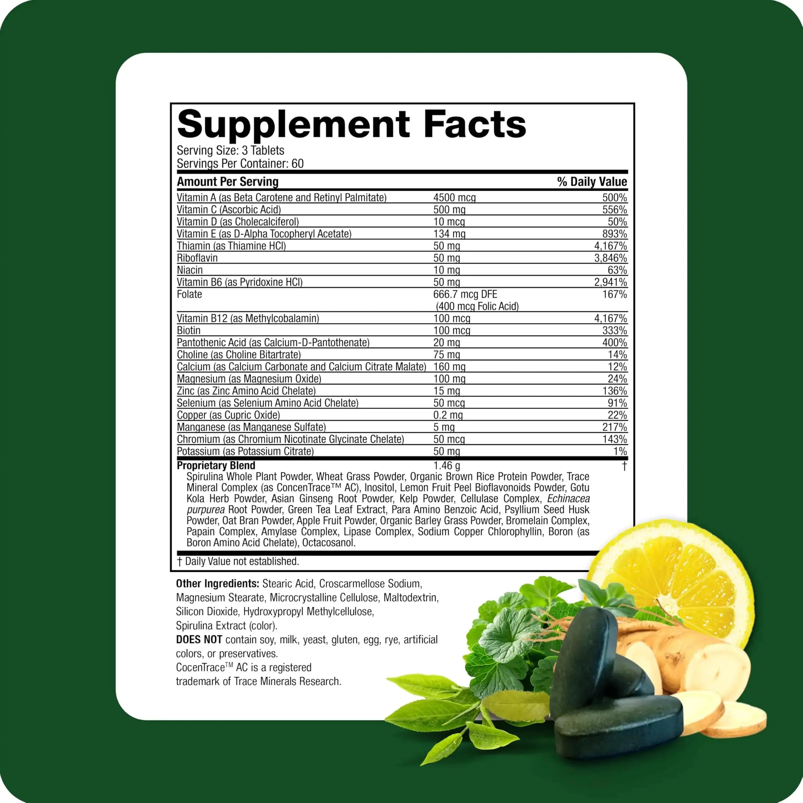 Life's Fortune Multivitamin & Mineral Supplement, Daily Natural Energy Source for Men & Women, with Superfood Greens Life's Fortune Au supplements