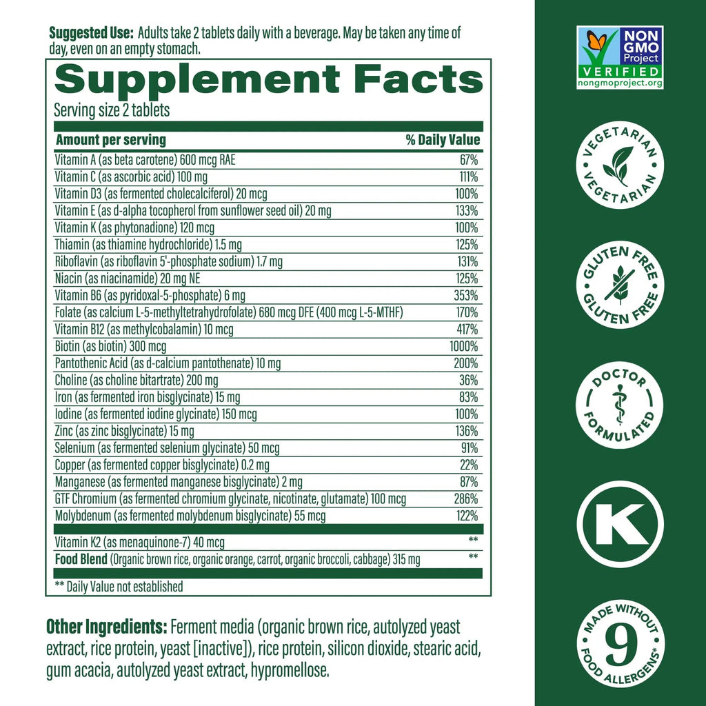 MegaFood Women's Advanced Multivitamin for Women - Doctor-Formulated With Iron, Choline, Vitamin D, Vitamin C & Zinc - Brain Health MegaFood Au supplements