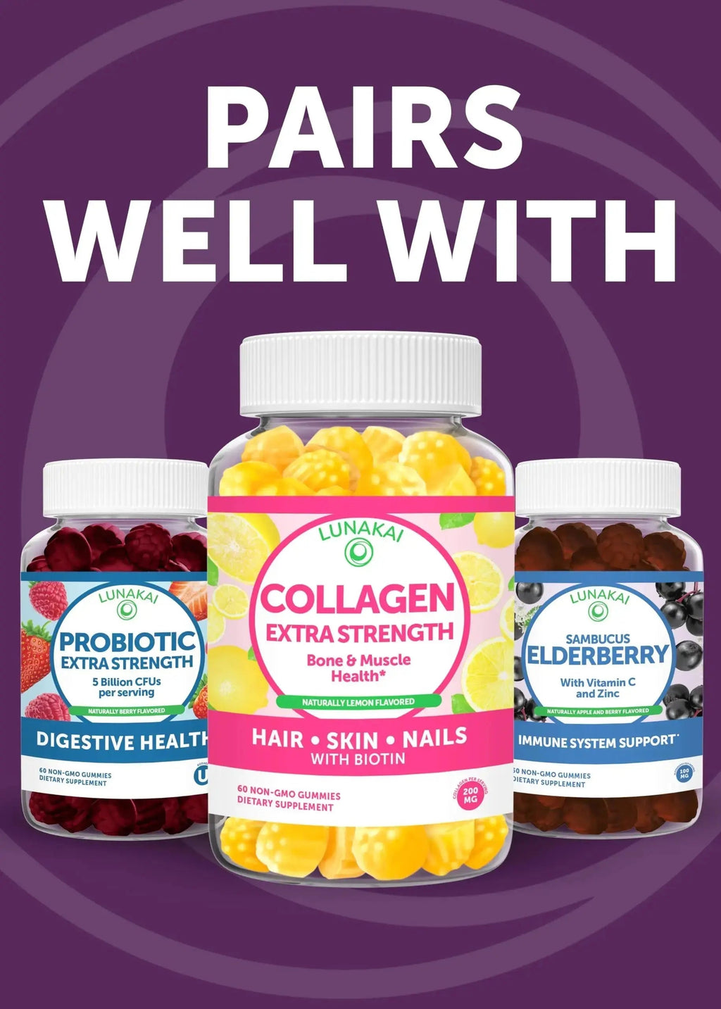Lunakai USA Made 50 Plus Women's Multivitamin Gummies - Delicious Formula Enhanced with Essential Vitamins Lunakai Au supplements