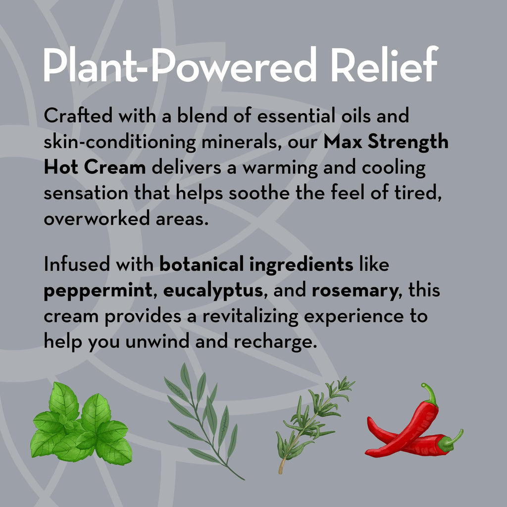 Pure Body Naturals Max Strength Hot Cream – Warming & Cooling Cream with Capsaicin and Menthol – Soothing Comfort for Overworked Muscles – 8.8 oz Pure Body Naturals Au supplements