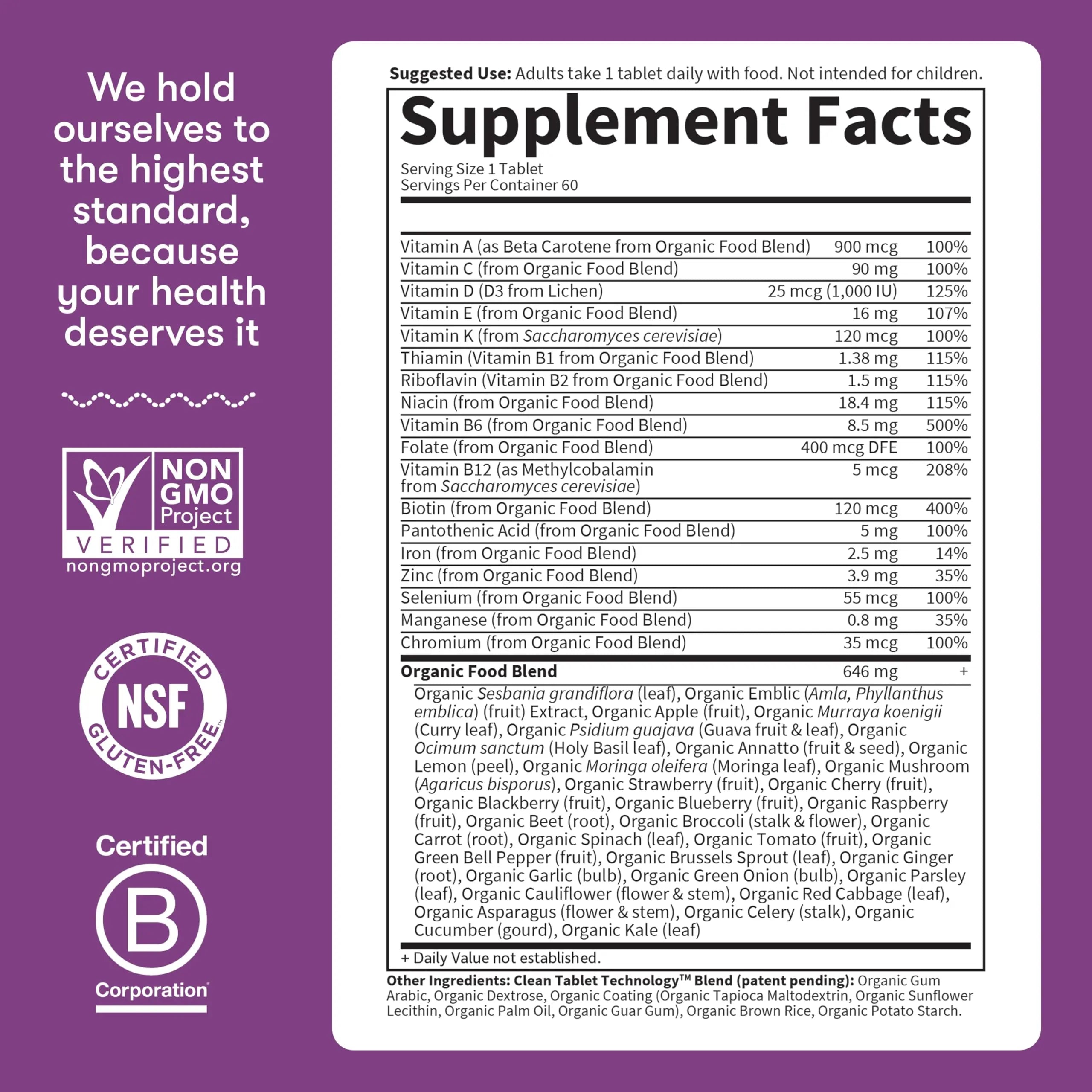 Garden of Life Organics Multivitamin for Women - Women's Once Daily Multi - Whole Food Multi with Iron, Biotin, Vegan Organic Womens Multivitamin for Health Garden of Life Au supplements