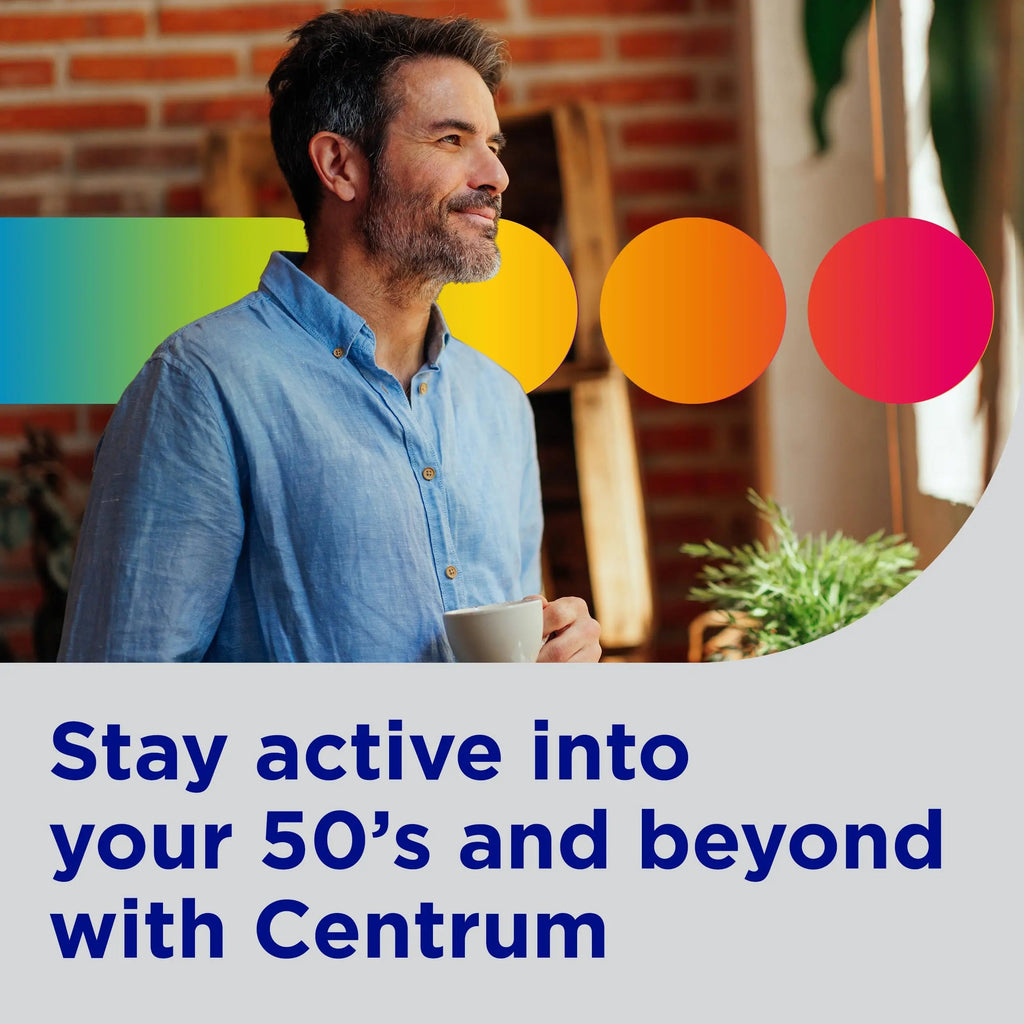 Centrum Minis Silver Multivitamin for Men 50 Plus, Multivitamin/Multimineral Supplement, Vitamin D3, B-Vitamins and Zinc, Non-GMO Ingredients, Supports Memory Centrum Au supplements