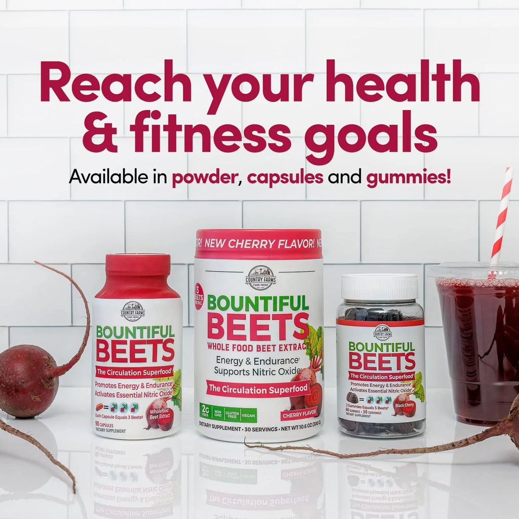 Country Farms Bountiful Beets, Wholefood Beet Extract Superfood, Helps Support Healthy Circulation and Promote Energy Country Farms Au supplements