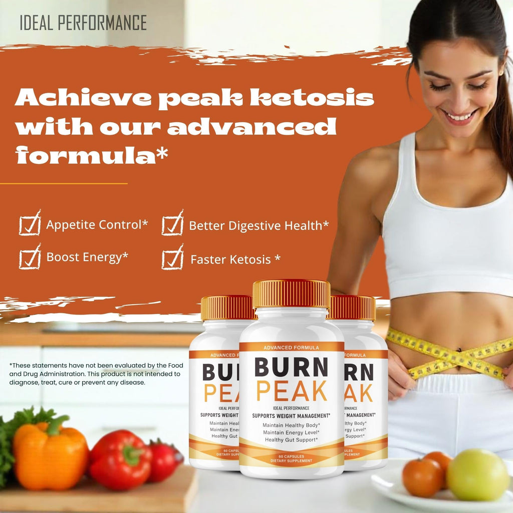 Burn Peak Capsules, Official BurnPeak Supplement Pills - Maximum Strength, All Natural Keto Capsule to Sustain Active Lifestyle & Fitness Goals, Overall Health Burn Peak Reviews (5 Pack) IDEAL PERFORMANCE Au supplements