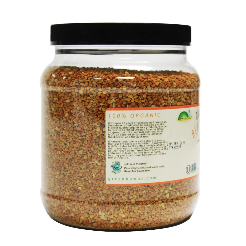 Greenbow Organic Bee Pollen - 100% USDA Certified Organic, Non-GMO, Halal, Kosher Certified, Pure & Natural Bee Pollen Greenbow Au supplements