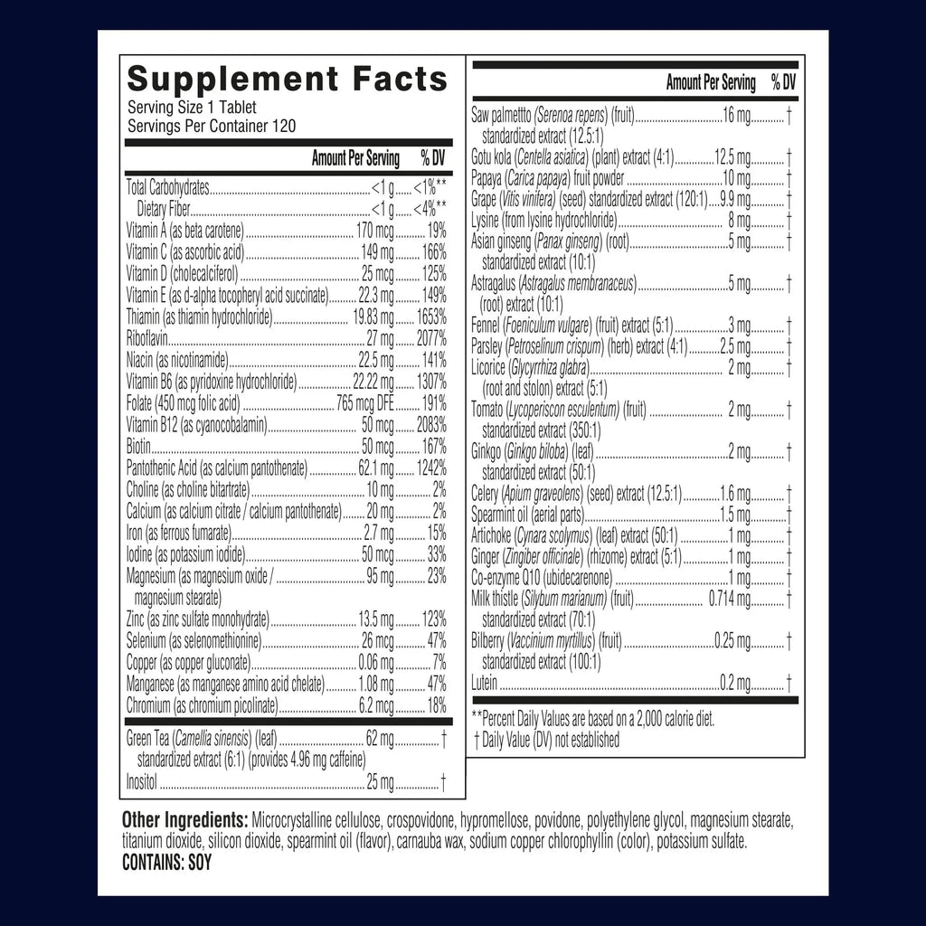 Swisse Ultivite Mens Daily Multivitamins | 50 Vitamins, Antioxidants and Minerals + Adaptogens | Energy, Stress & Immune Support | Mens Vitamins | 120 Tablets Swisse Au supplements