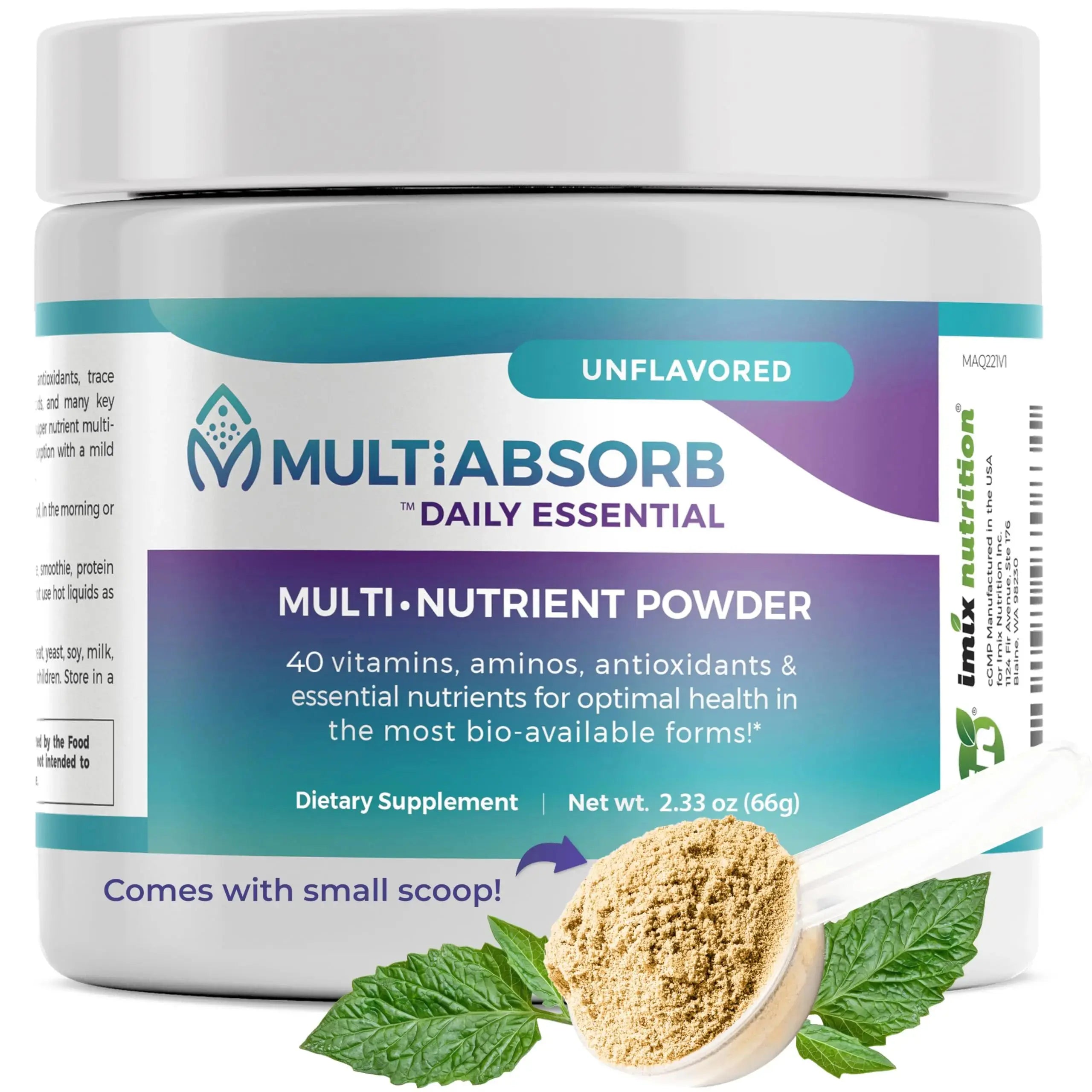 MultiAbsorb~Daily Essential, Multi-Nutrient Powder for Optimal Health, Vitamins, Minerals, Antioxidants, No Fillers or Preservatives Imix Nutrition Au supplements