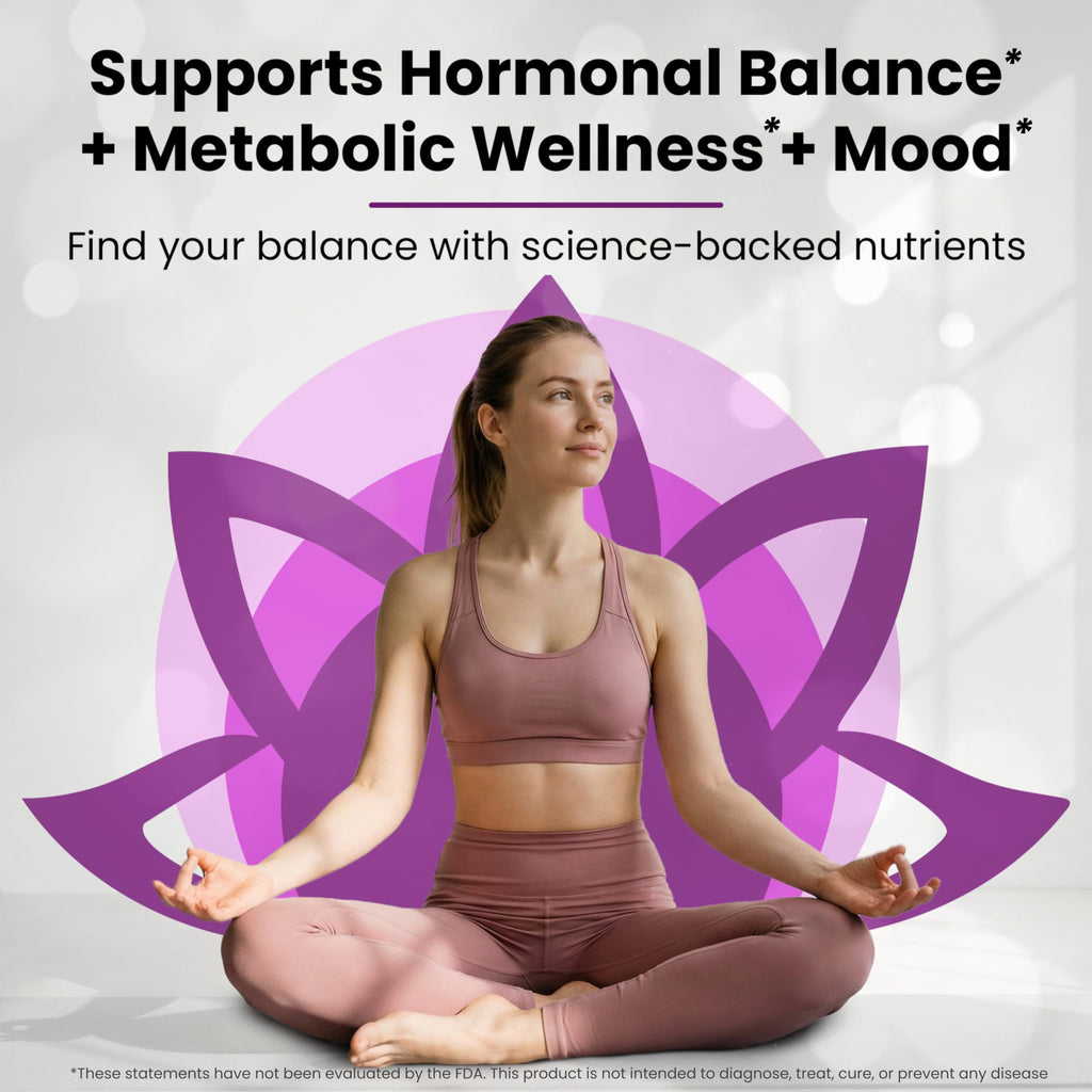 The Pink Bloom Myo & D-Chiro Inositol 40:1 Ratio – 120 Capsules | Myo Inositol Supplement for Women with Vitamin D, Ashwagandha, Folate & Zinc | Supplement for Hormone Balance & Ovarian Health The Pink Bloom Au supplements