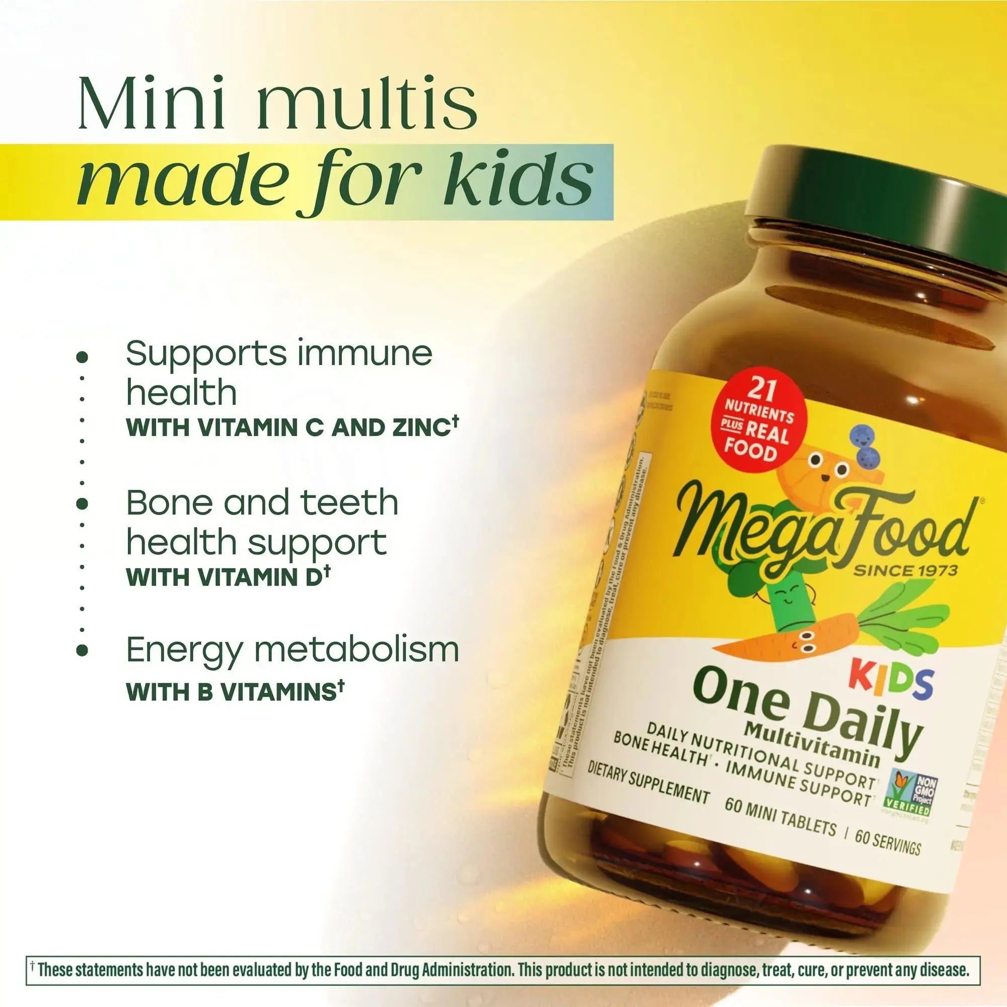 MegaFood Kids One Daily Multivitamin - Convenient Mini Multivitamin for Kids - with Zinc, Vitamins C, B & D MegaFood Au supplements