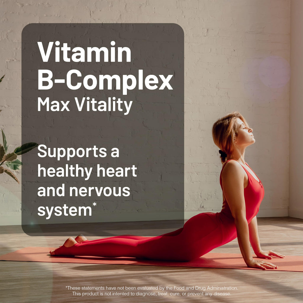 NatureWise Vitamin B Complex for Women and Men - with Folic Acid Biotin B1 B2 B3 B6 B12 - Support Cellular Energy & Mental Clarity - Gluten & Dairy Free