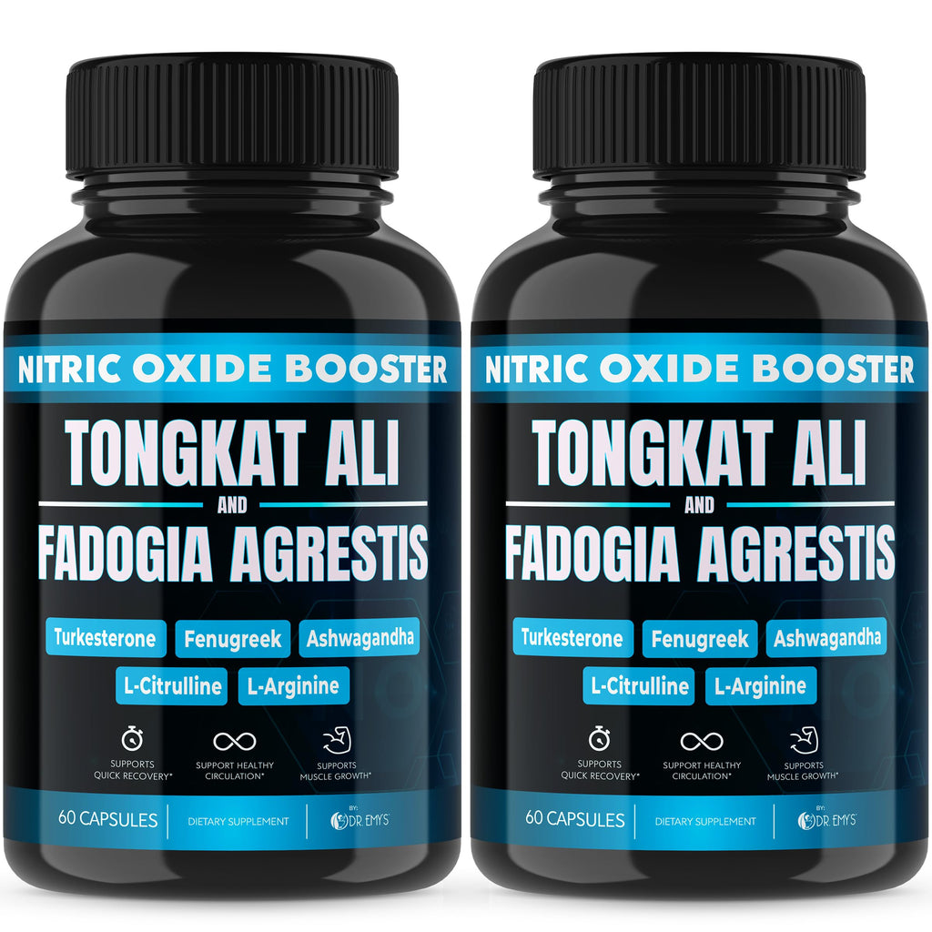 (2 Pack) Tongkat Ali Fadogia Agrestis Nitric Oxide Ashwagandha Supplement for Men Dr. Emy's Au supplements
