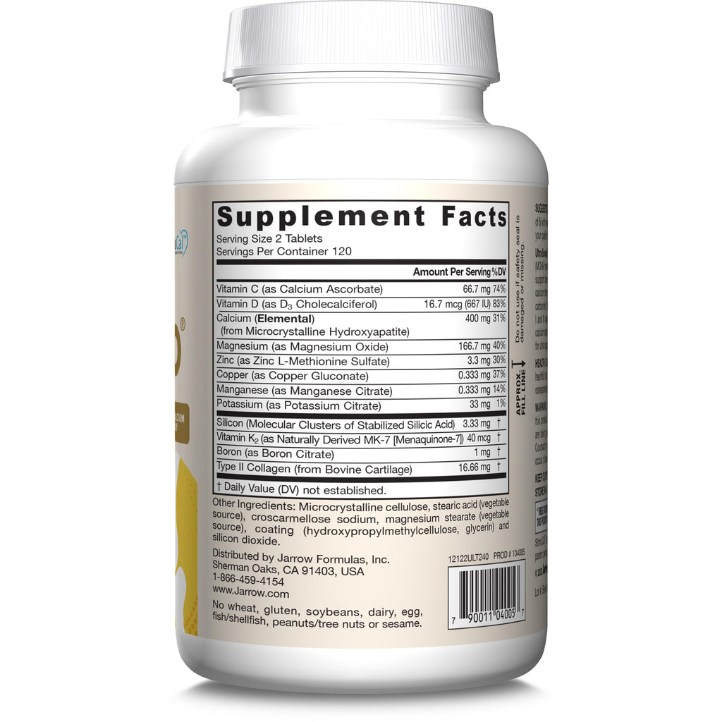 Jarrow Formulas® Ultra BoneUp®, Includes MK-7 and Silicon for Added Bone Support, 240 Bone Health Tablets Jarrow Formulas Au supplements