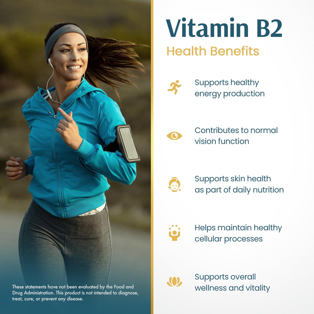 Vykee Nutrition Vitamin B2 Riboflavin Drops - Liquid B2 Supplement for Energy Metabolism, Cellular Function and Vision Support - Vegan, Non-GMO, Gluten-Free