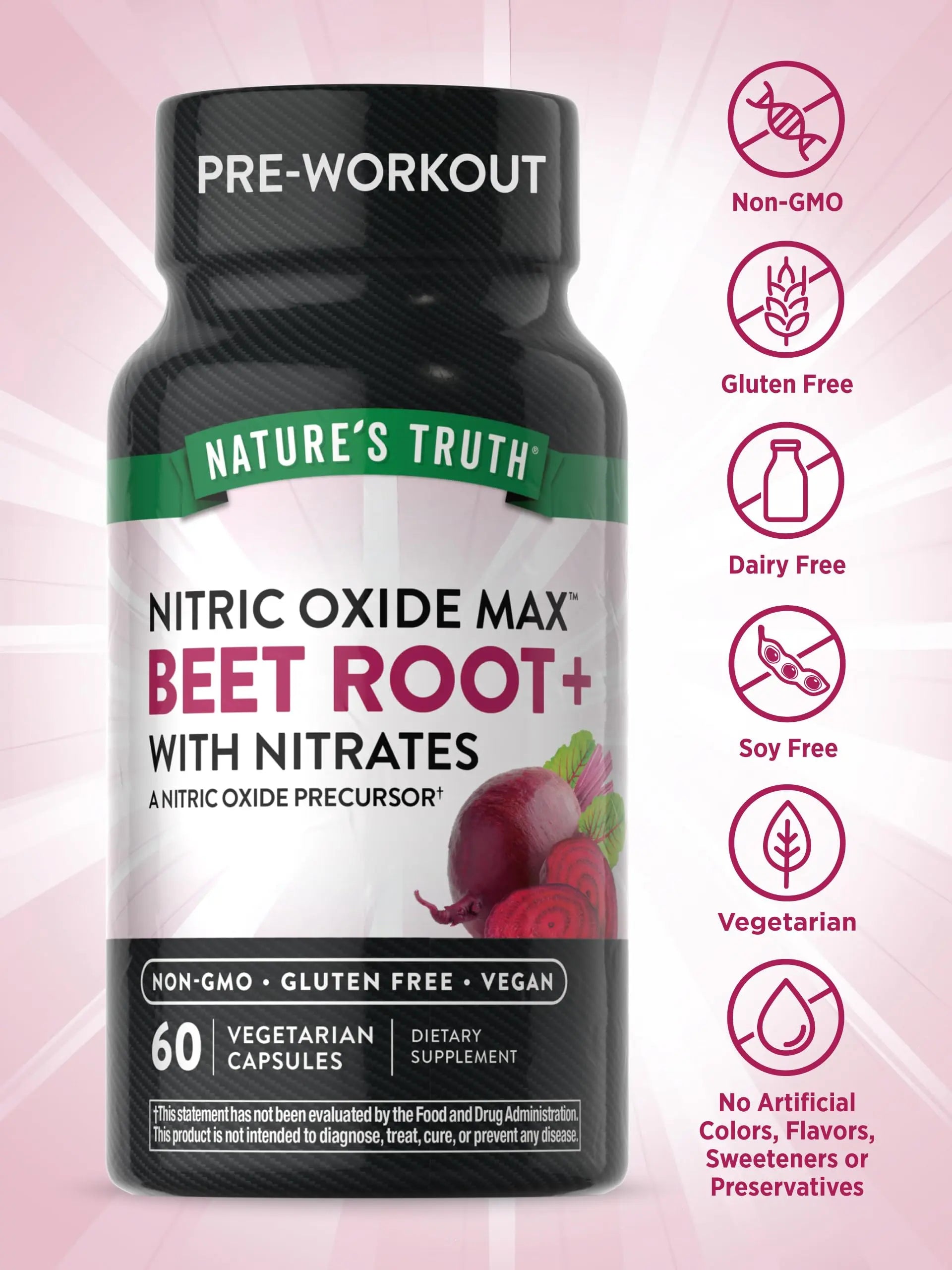 Nature's Truth Beet Root Capsules | 60 Count | Nitric Oxide Supplement for Men and Women Nature's Truth Au supplements