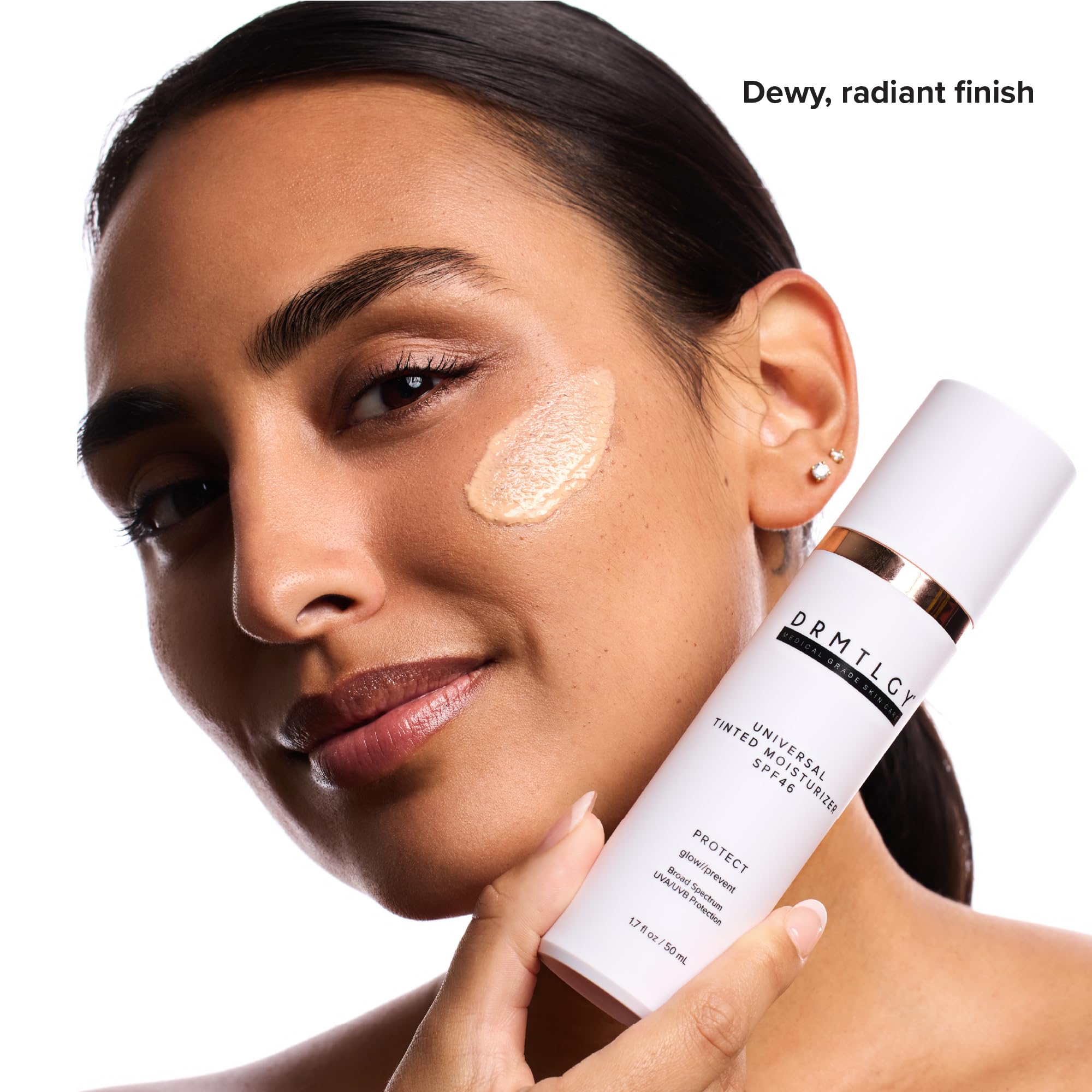 DRMTLGY Universal Tinted Moisturizer SPF 46 – Hydrating Dewy Tinted Sunscreen for Face with Zinc Oxide