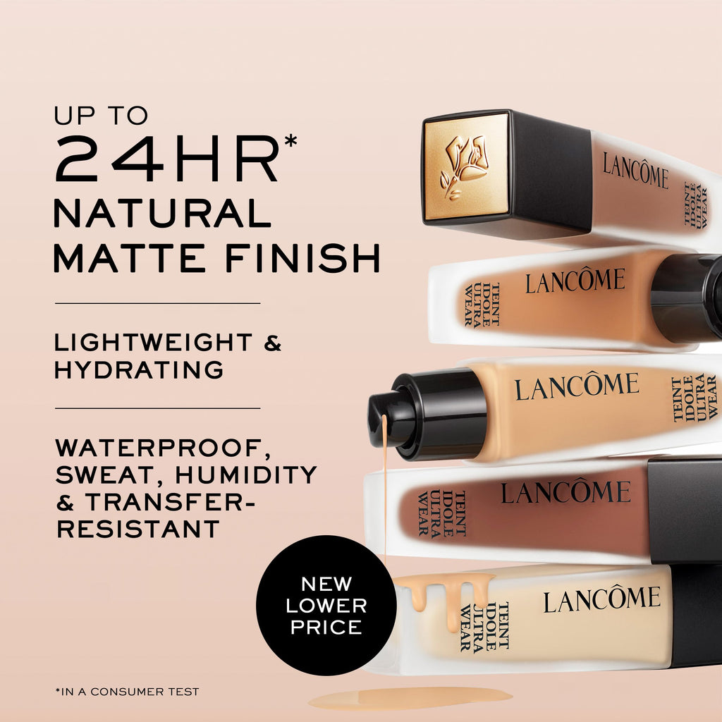 Lancôme Teint Idole Ultra Wear Natural Matte Foundation- Longwear, Medium-Full Coverage, Natural Finish, Waterproof & Hydrating - 220C (Light Skin with Cool/Pinky Undertones), 1 Fl Oz Lancôme Au supplements