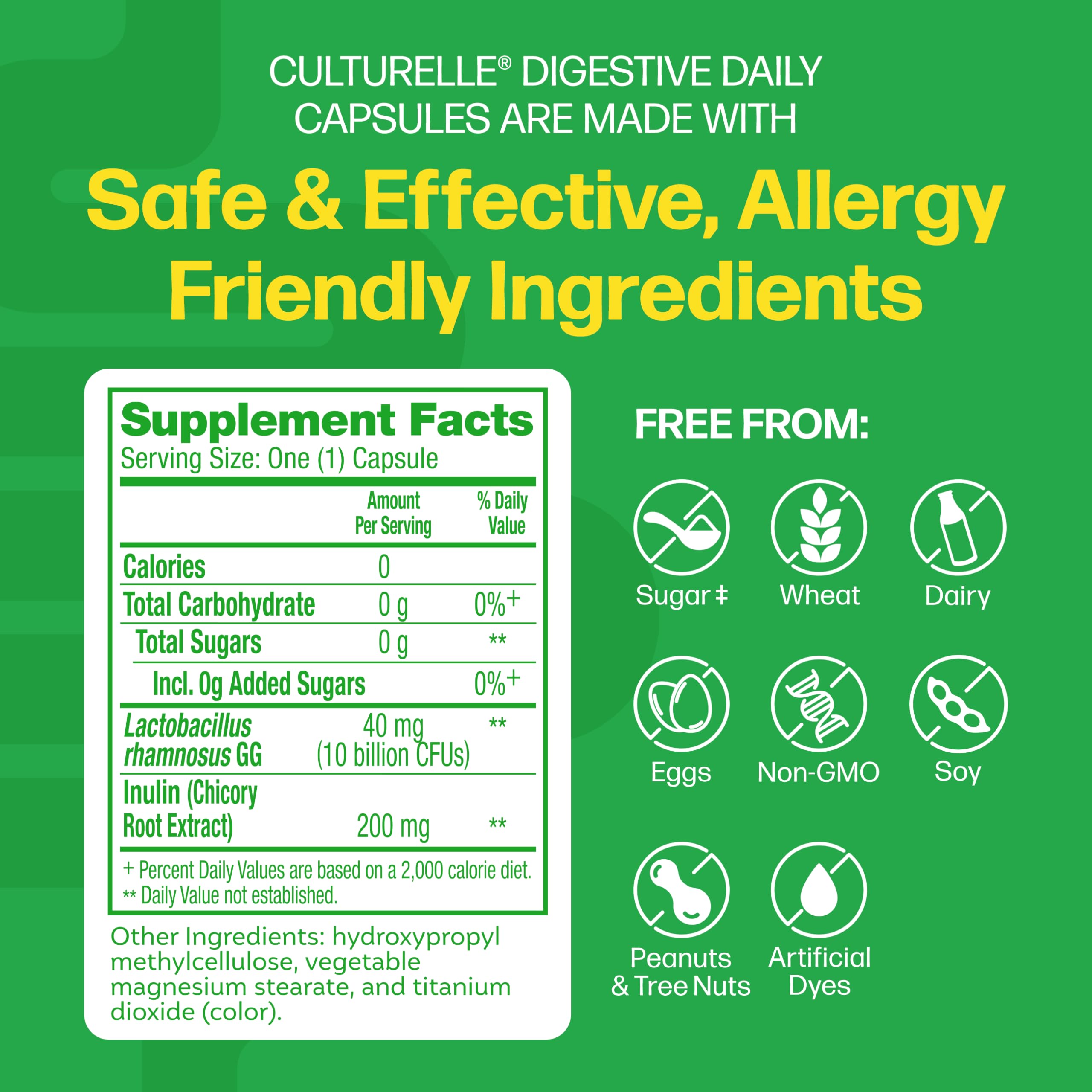 Culturelle Daily Probiotic Capsules For Men & Women, Most Clinically Studied Probiotic Strain, Digestive & Gut Health, Supports Occasional Diarrhea, Gas & Bloating, 1 Month Supply, 30 CT Culturelle Au supplements