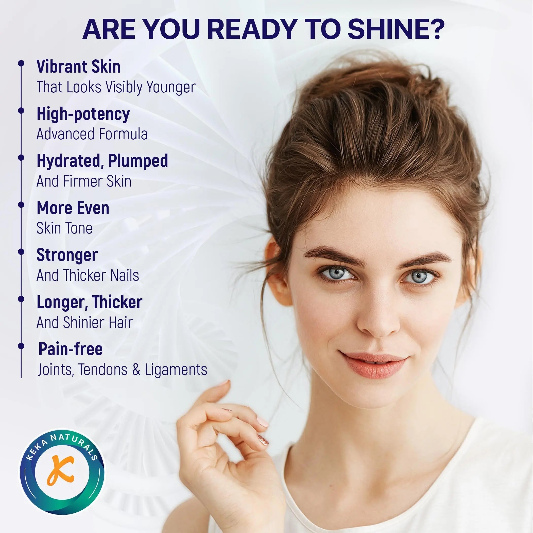 Hydrolysed Marine Collagen Peptides 2300mg - Enhanced with Hyaluronic Acid & Vitamin C Keka Naturals Au supplements