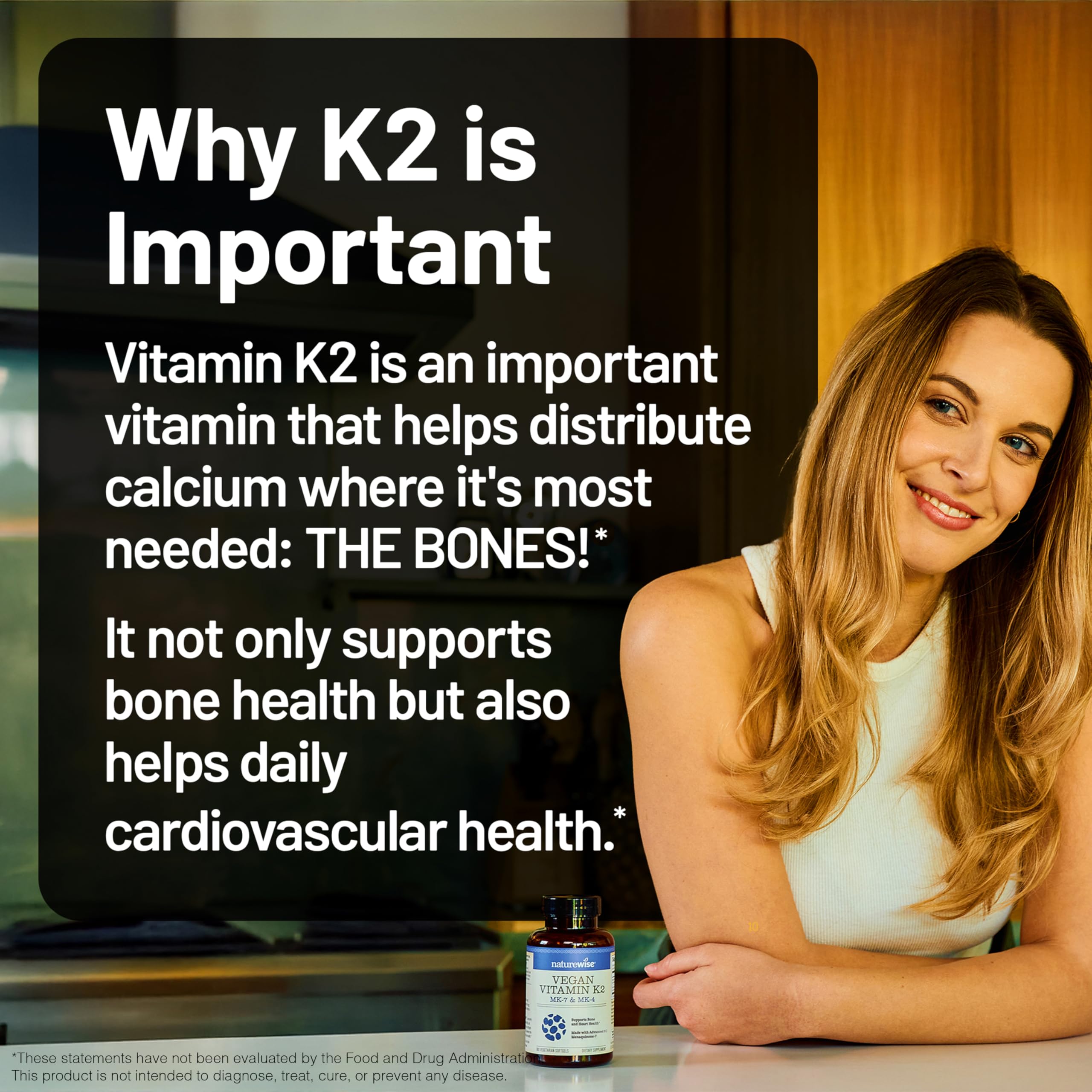 NatureWise Vitamin K2 600mcg Supplement with MK-7 100mcg & MK-4 500mcg - Enhanced Bioavailable Formula - K Complex for Bone and Heart Health