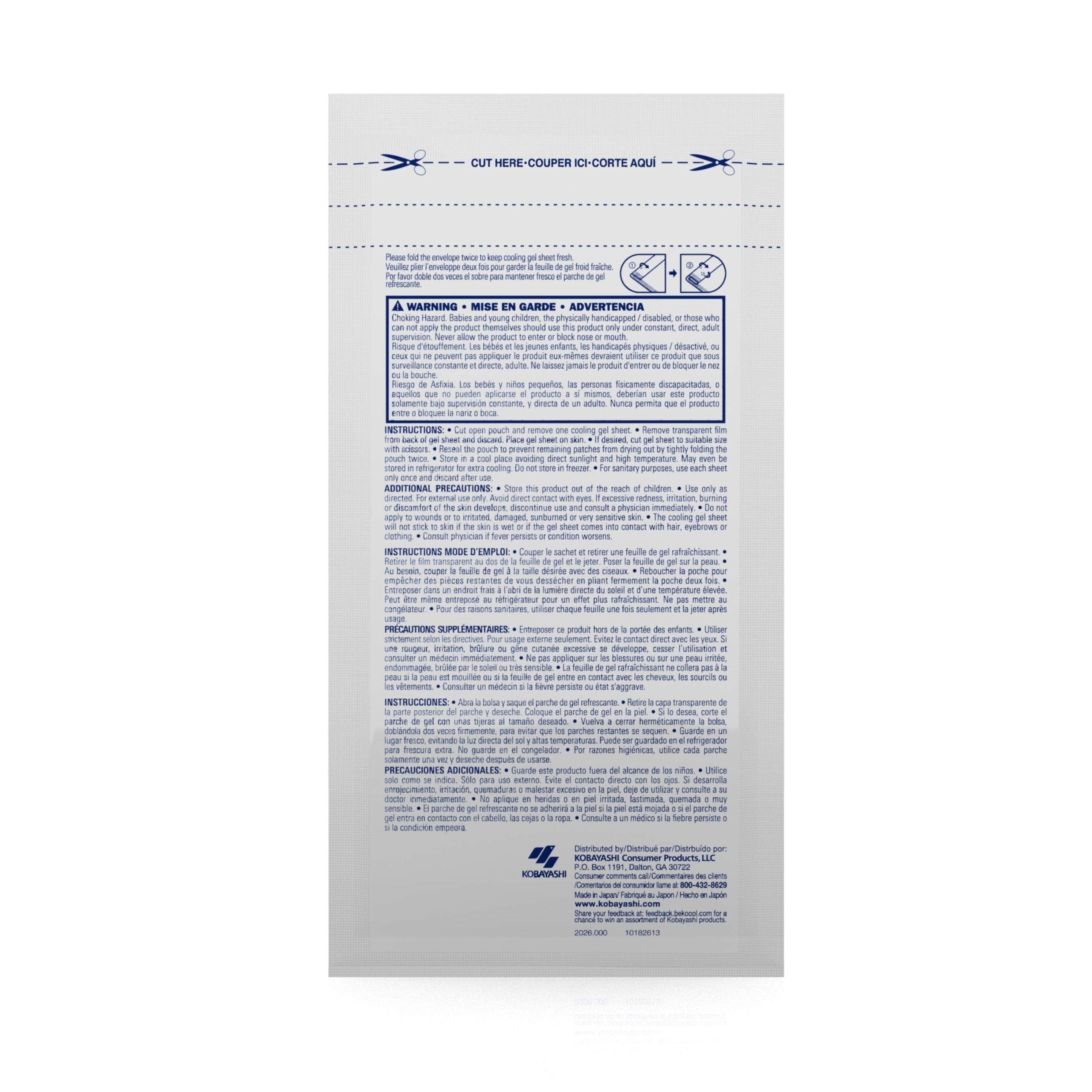 BeKOOOL Migraine Gel Sheets - 4 Count BeKoool Au supplements