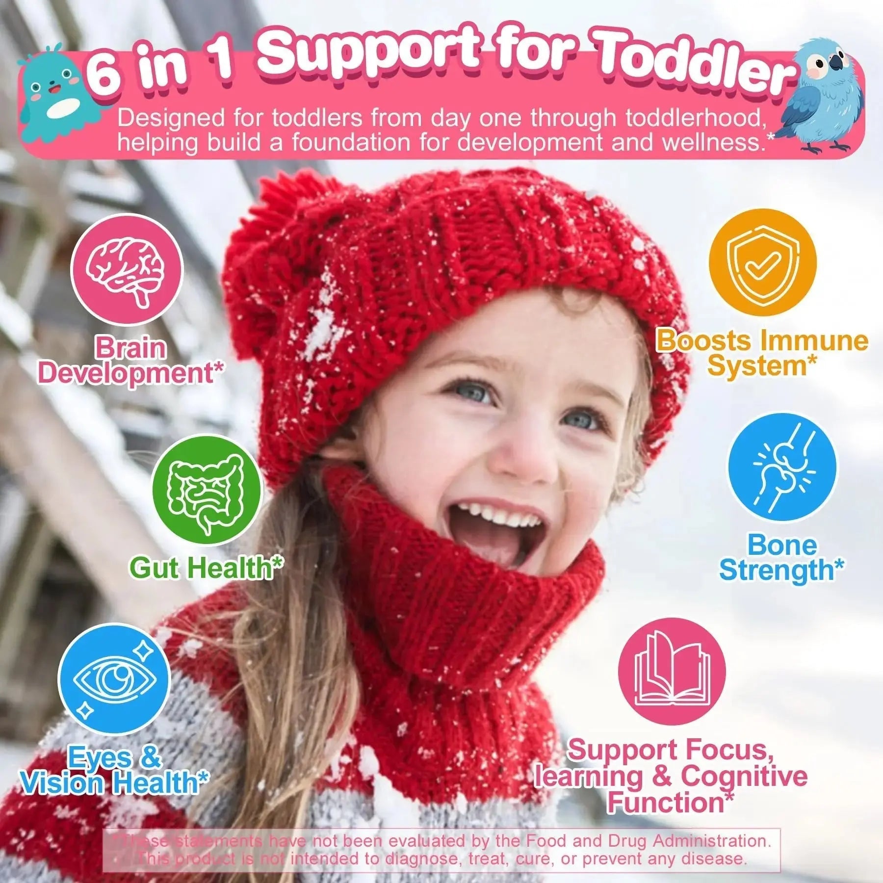 Organic Toddler Multivitamin Gummies + Omega-3 (DHA/EPA), Postbiotics | kids 2+ multivitamin | Vitamins A C D3 Methyl B12 Folate Zinc EnvyCure Au supplements