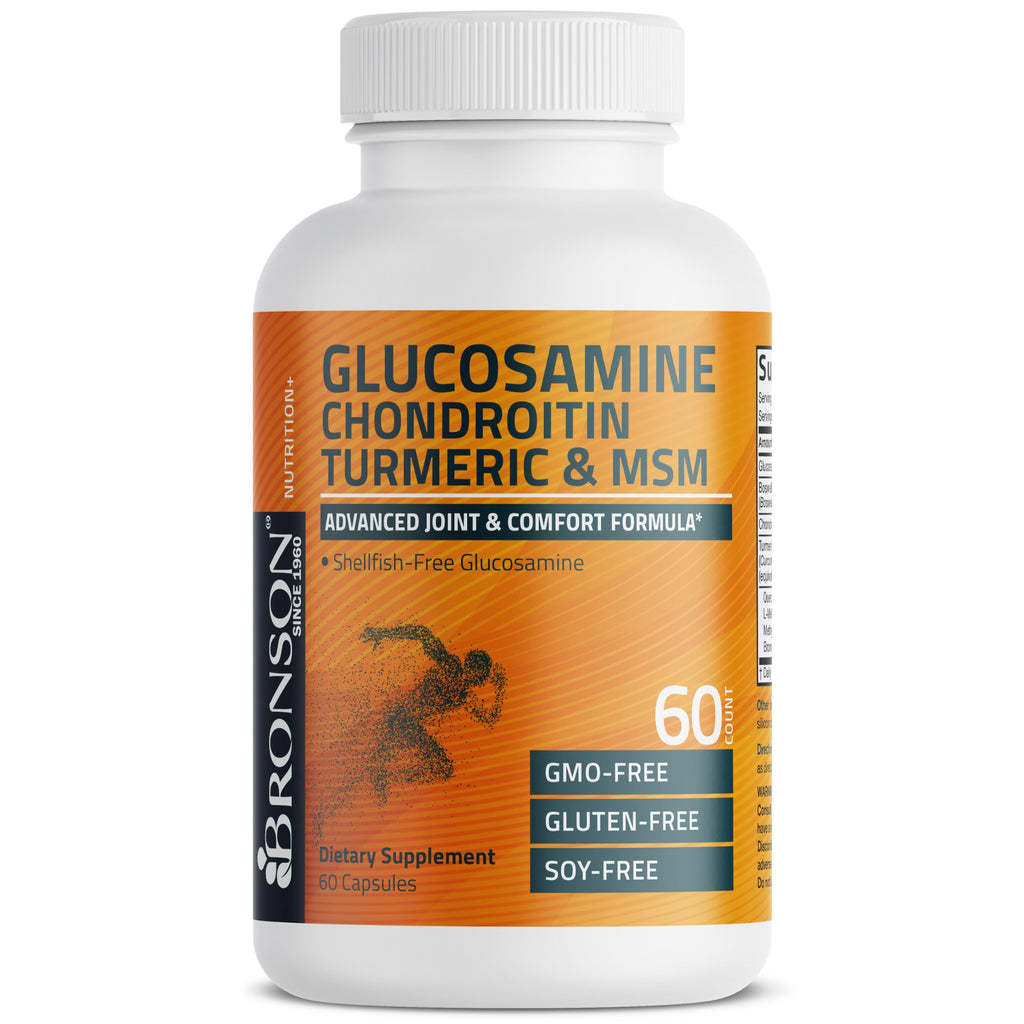 Bronson Glucosamine Chondroitin Turmeric & MSM Advanced Joint & Cartilage Formula, Supports Healthy Joints