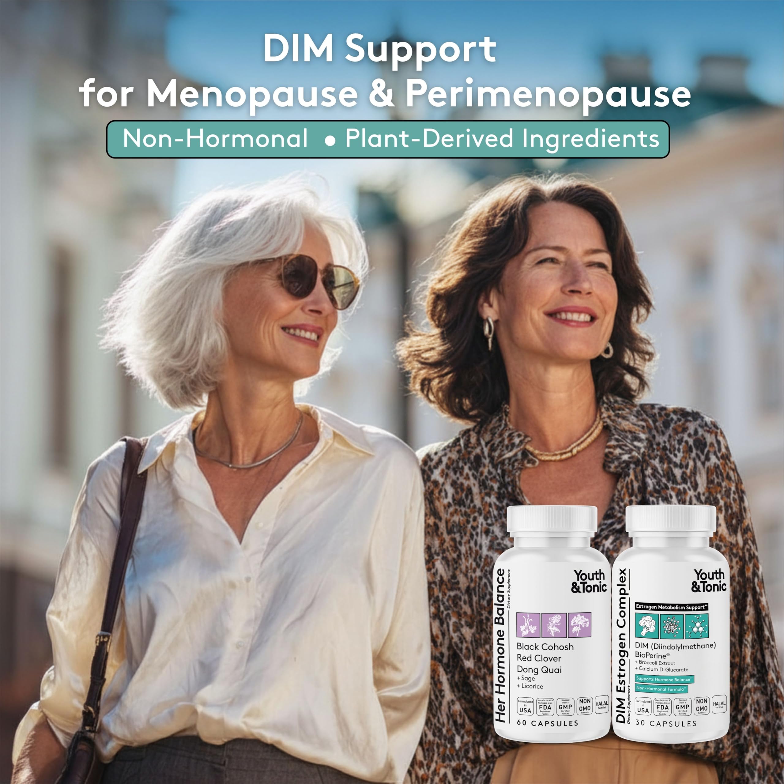 Youth & Tonic DIM Supplement for Women – Estrogen Metabolism & Hormonal Support – Menopause, Perimenopause & Premenopausal Bundle, 90 Capsules Youth & Tonic Au supplements