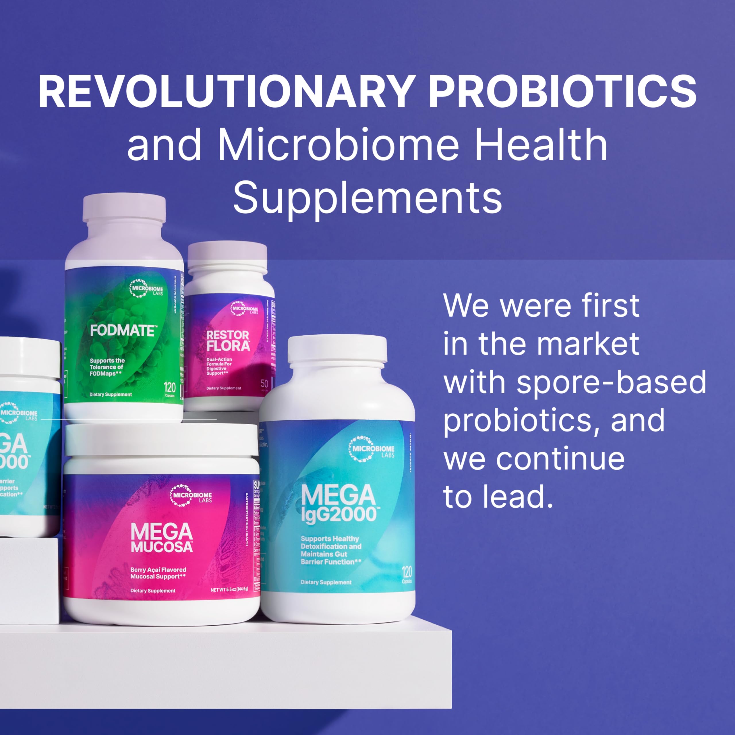 Microbiome Labs Restorflora Probiotics for Digestive Health - Gut Health Supplements with Dual Action Probiotics for Women & Men