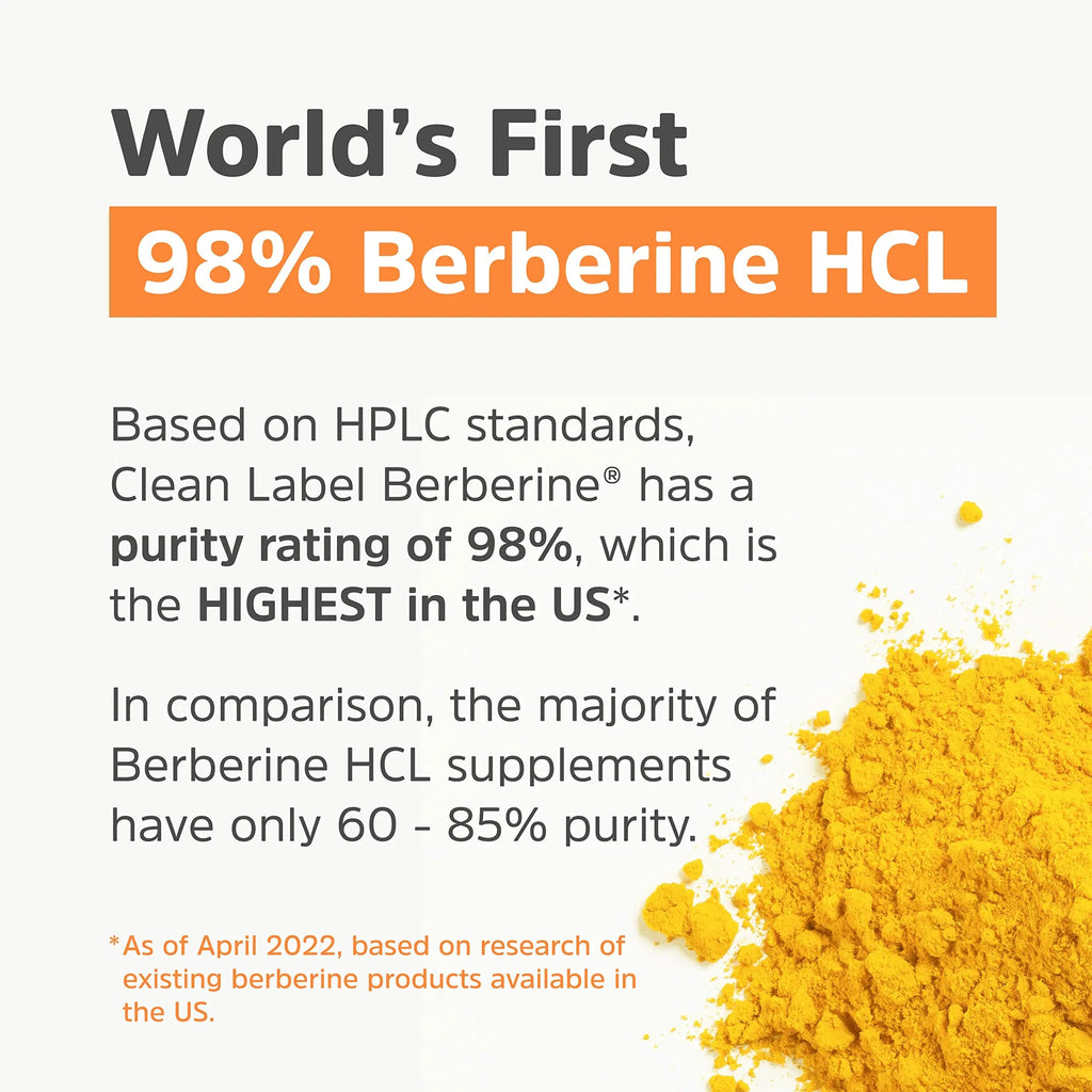 Clean Label Berberine Supplement 1500mg - Ultra Pure 98% Berberine HCl, Highest Purity Physician's Healthy Alternatives Au supplements