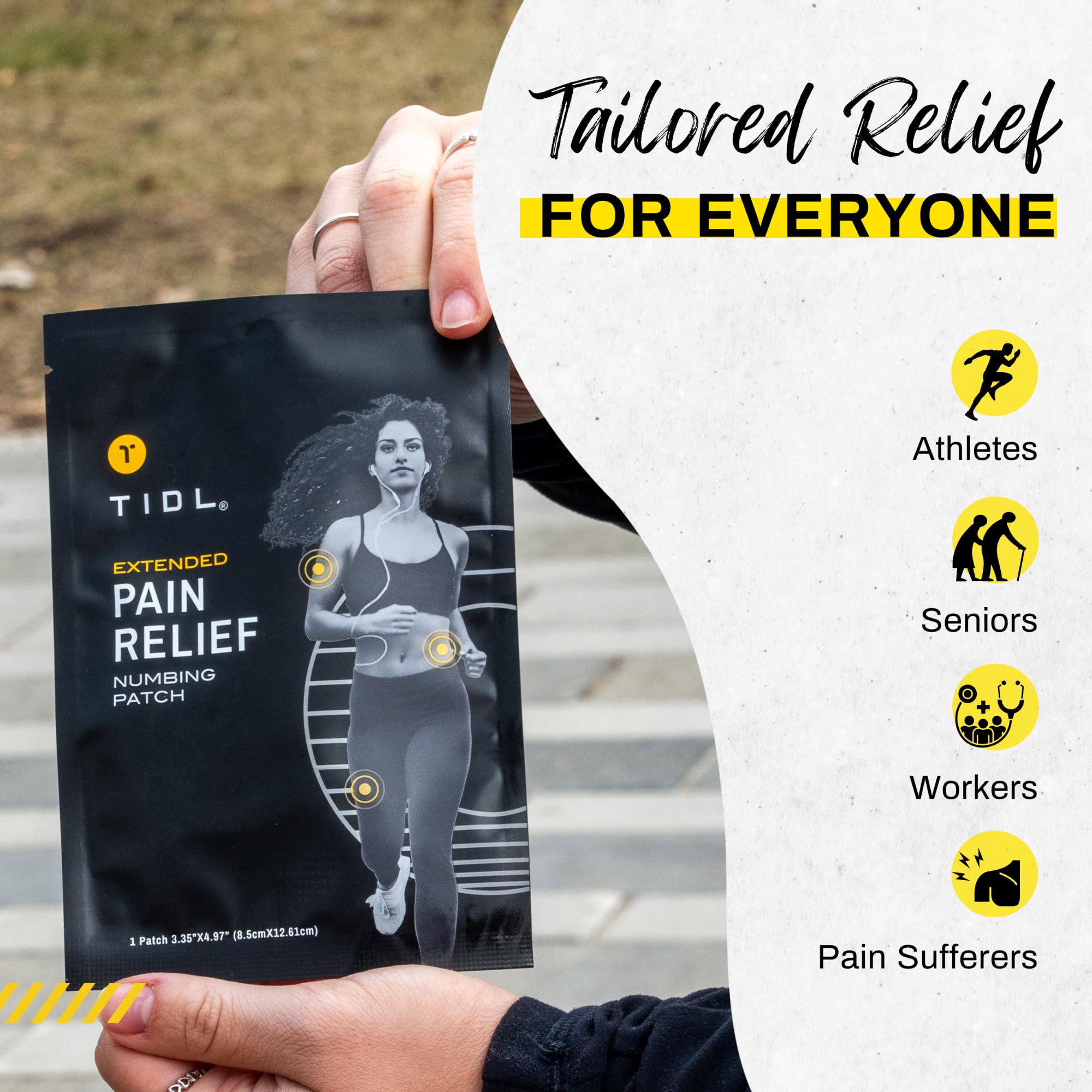 TIDL Recovery Patches, 20 Count, Maximum Strength for Targeted Back Pain, Joint & Muscle Pain Relief, Immediate Numbing & Soothing, Non-Stick Adhesive for Easy Application & Removal TIDL Au supplements