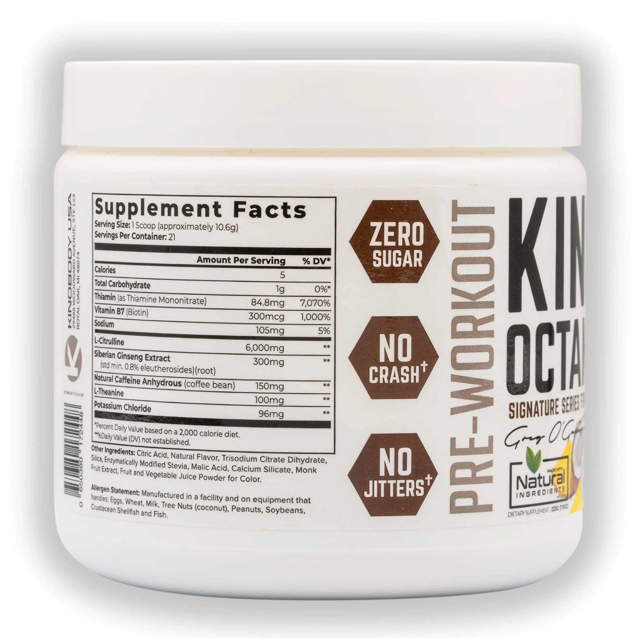 KINOBODY Kino Octane Pre-Workout Supplement Powder for Men and Women, Elevated KINOBODY Au supplements